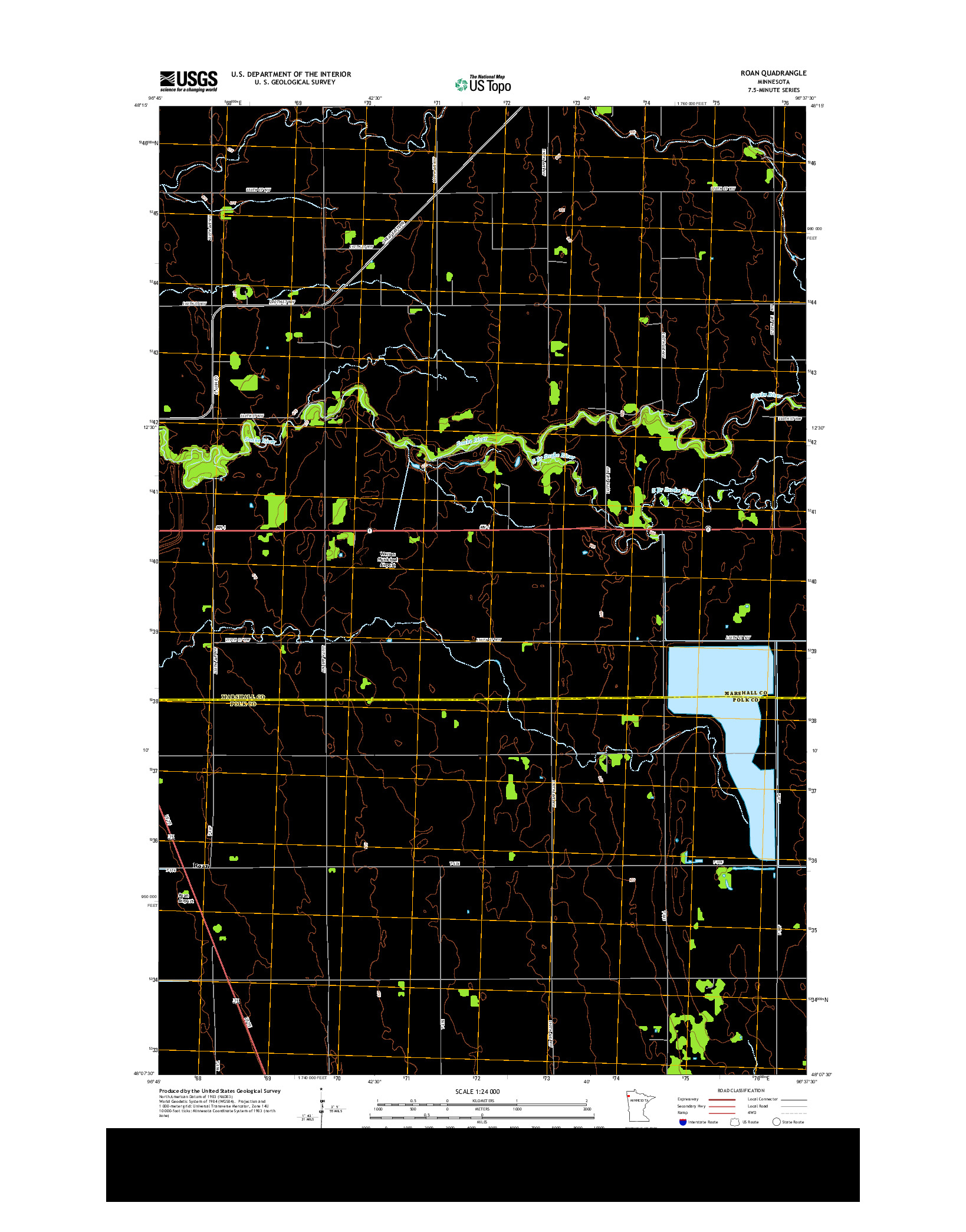 USGS US TOPO 7.5-MINUTE MAP FOR ROAN, MN 2013