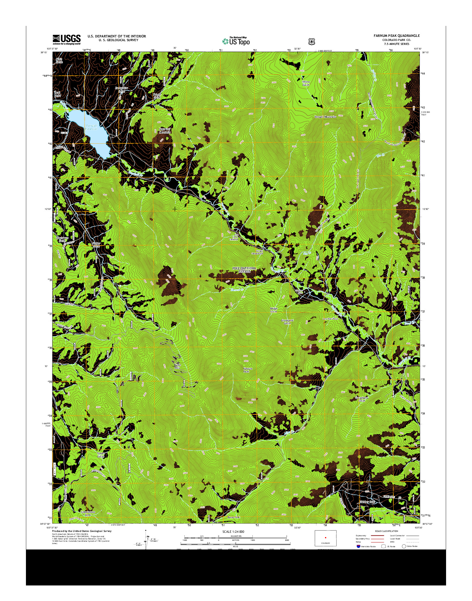 USGS US TOPO 7.5-MINUTE MAP FOR FARNUM PEAK, CO 2013
