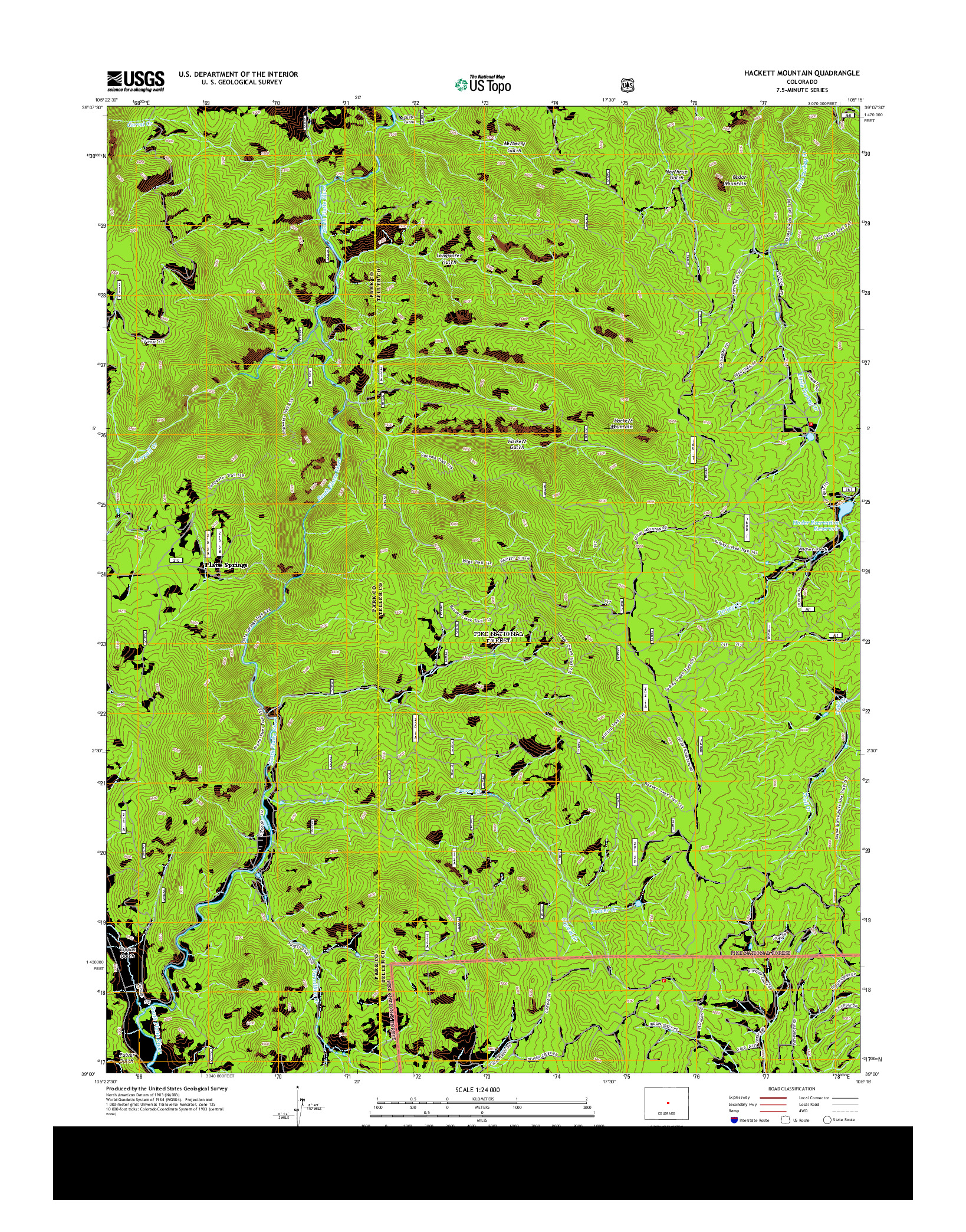 USGS US TOPO 7.5-MINUTE MAP FOR HACKETT MOUNTAIN, CO 2013