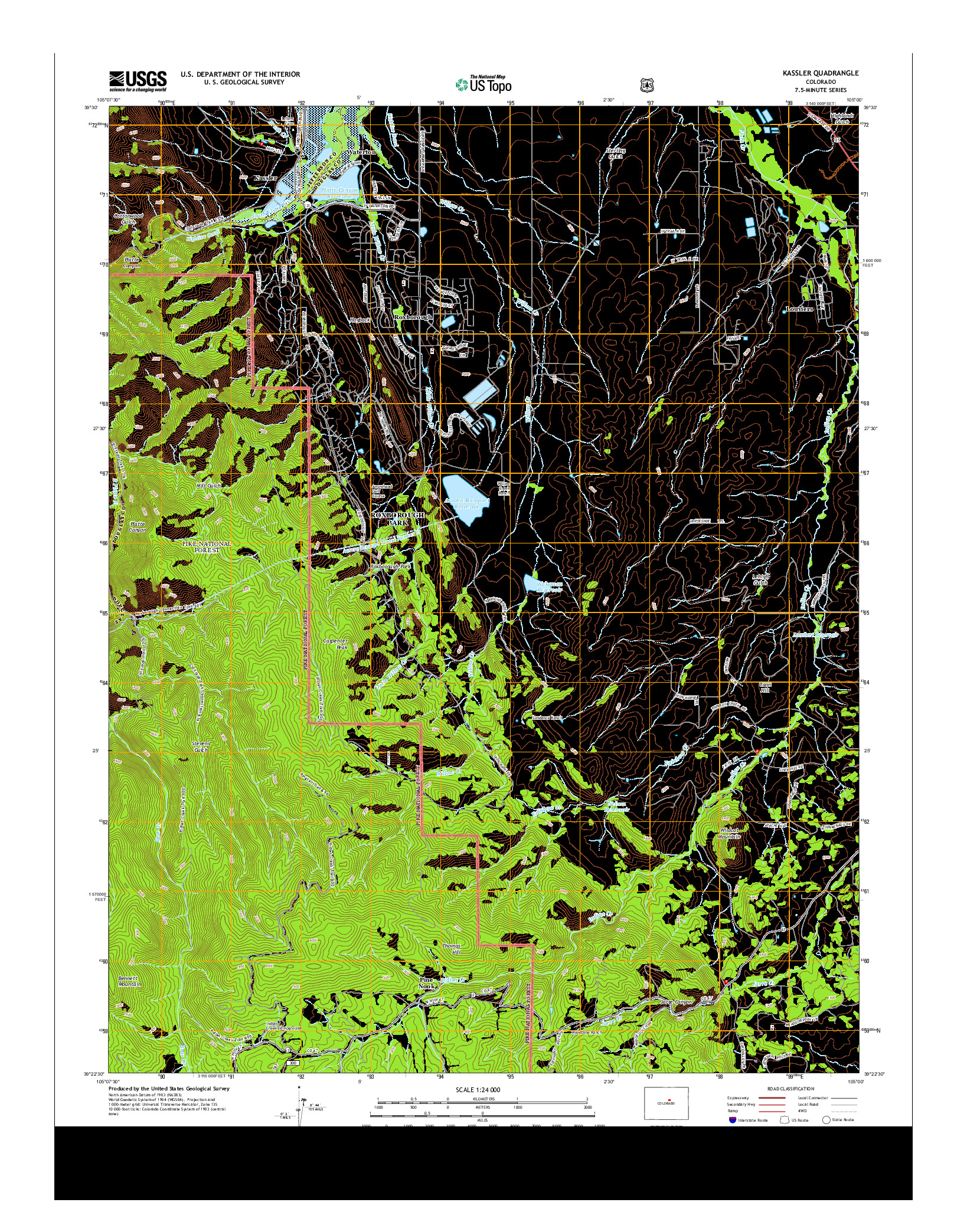 USGS US TOPO 7.5-MINUTE MAP FOR KASSLER, CO 2013