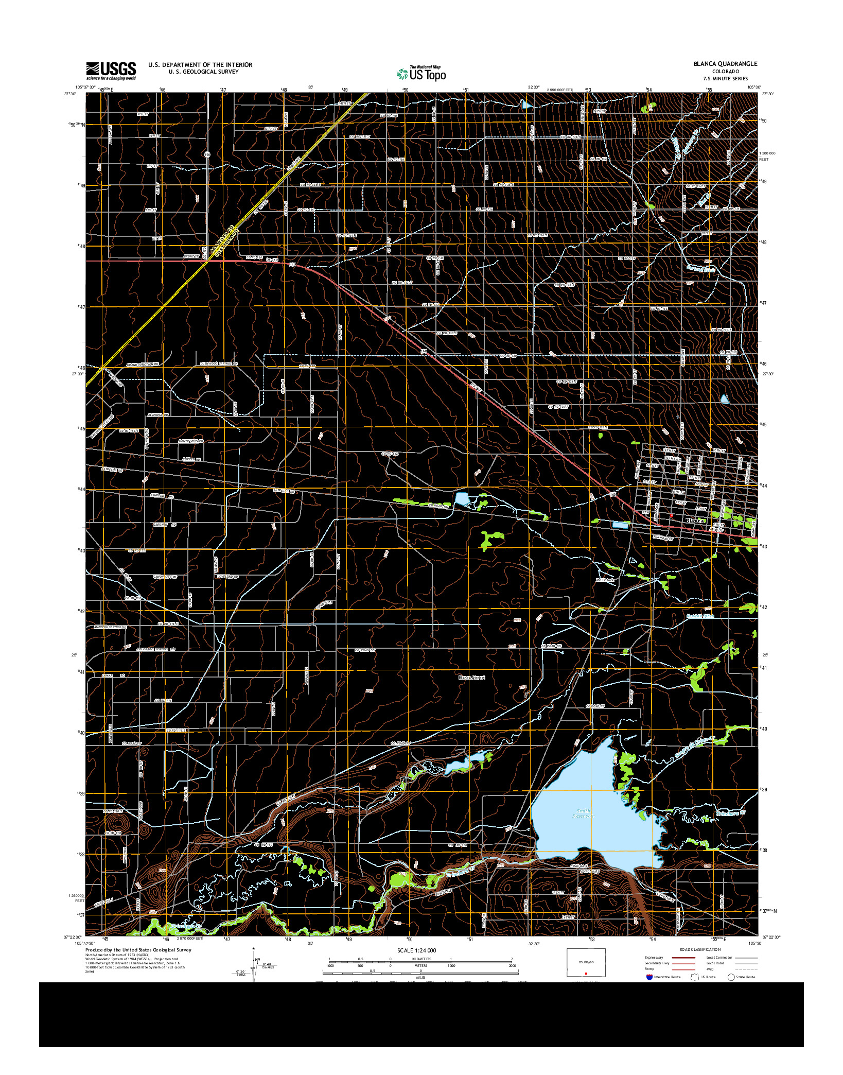 USGS US TOPO 7.5-MINUTE MAP FOR BLANCA, CO 2013