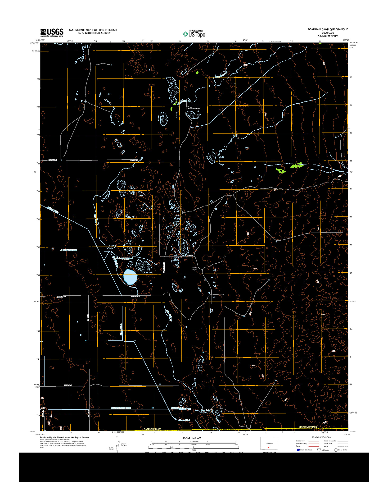 USGS US TOPO 7.5-MINUTE MAP FOR DEADMAN CAMP, CO 2013