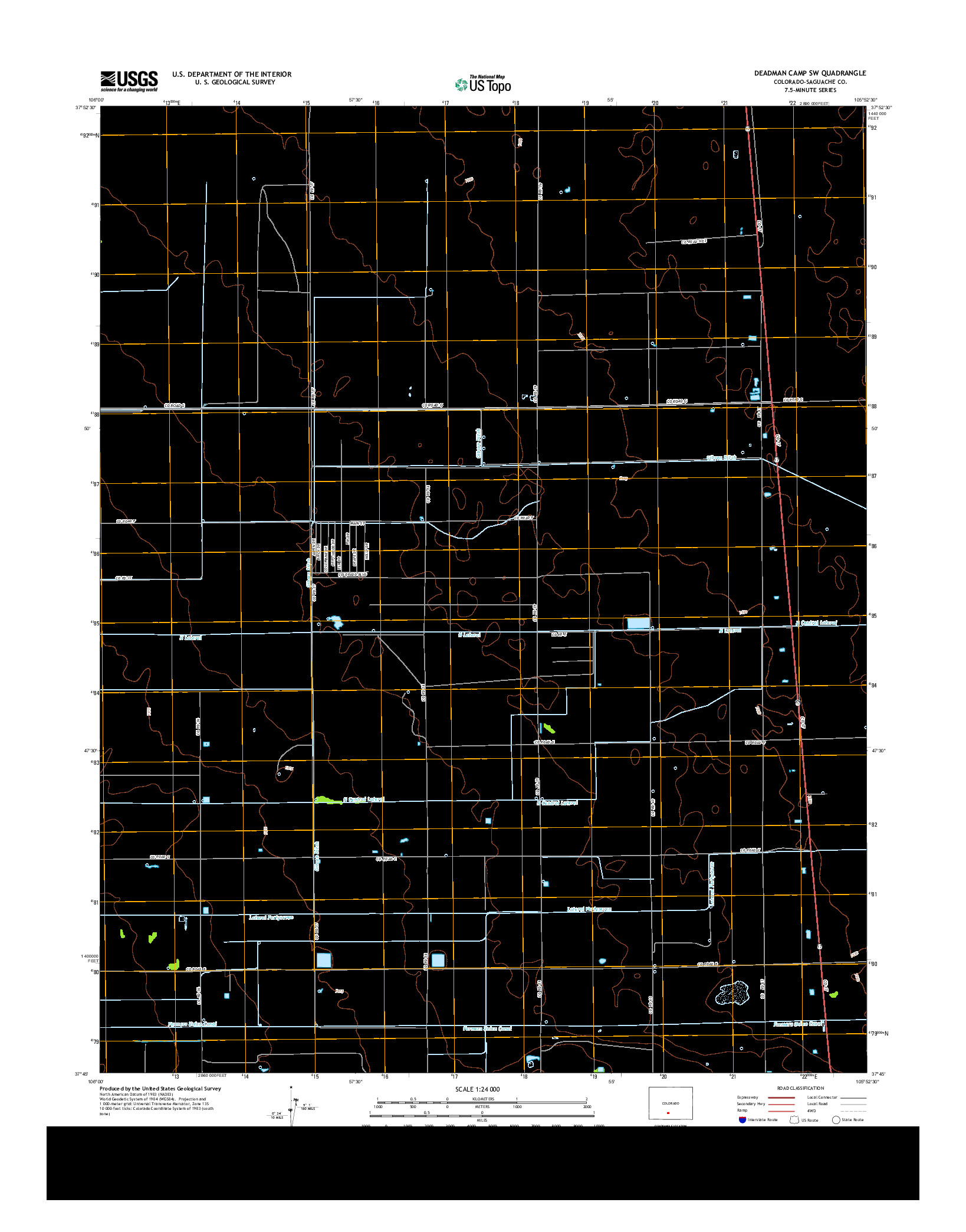 USGS US TOPO 7.5-MINUTE MAP FOR DEADMAN CAMP SW, CO 2013