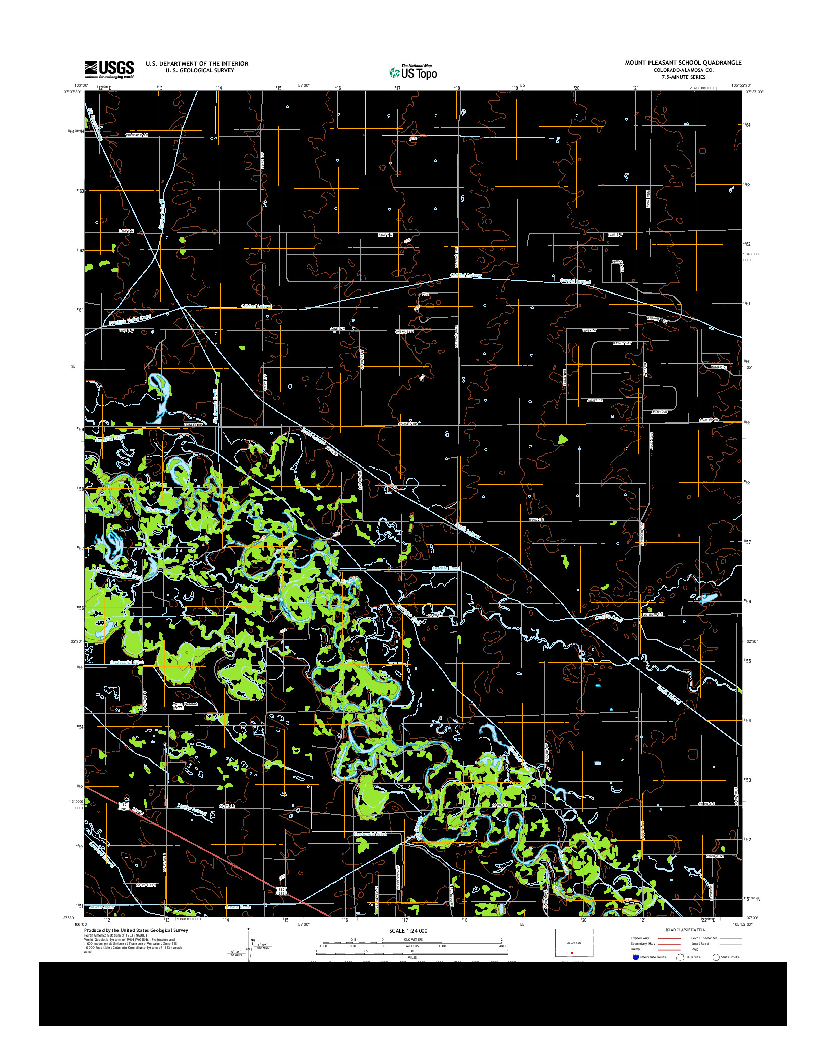 USGS US TOPO 7.5-MINUTE MAP FOR MOUNT PLEASANT SCHOOL, CO 2013