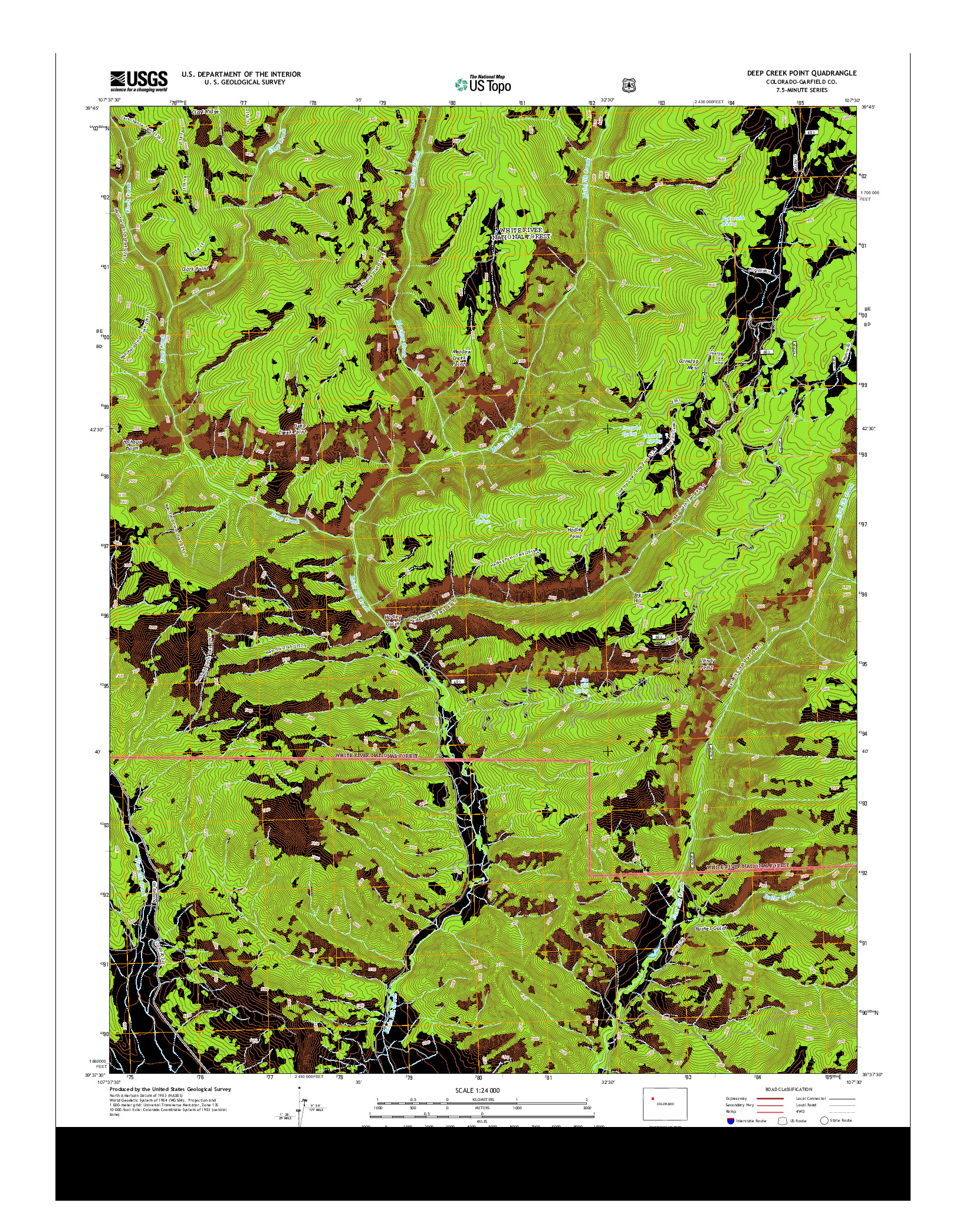 USGS US TOPO 7.5-MINUTE MAP FOR DEEP CREEK POINT, CO 2013