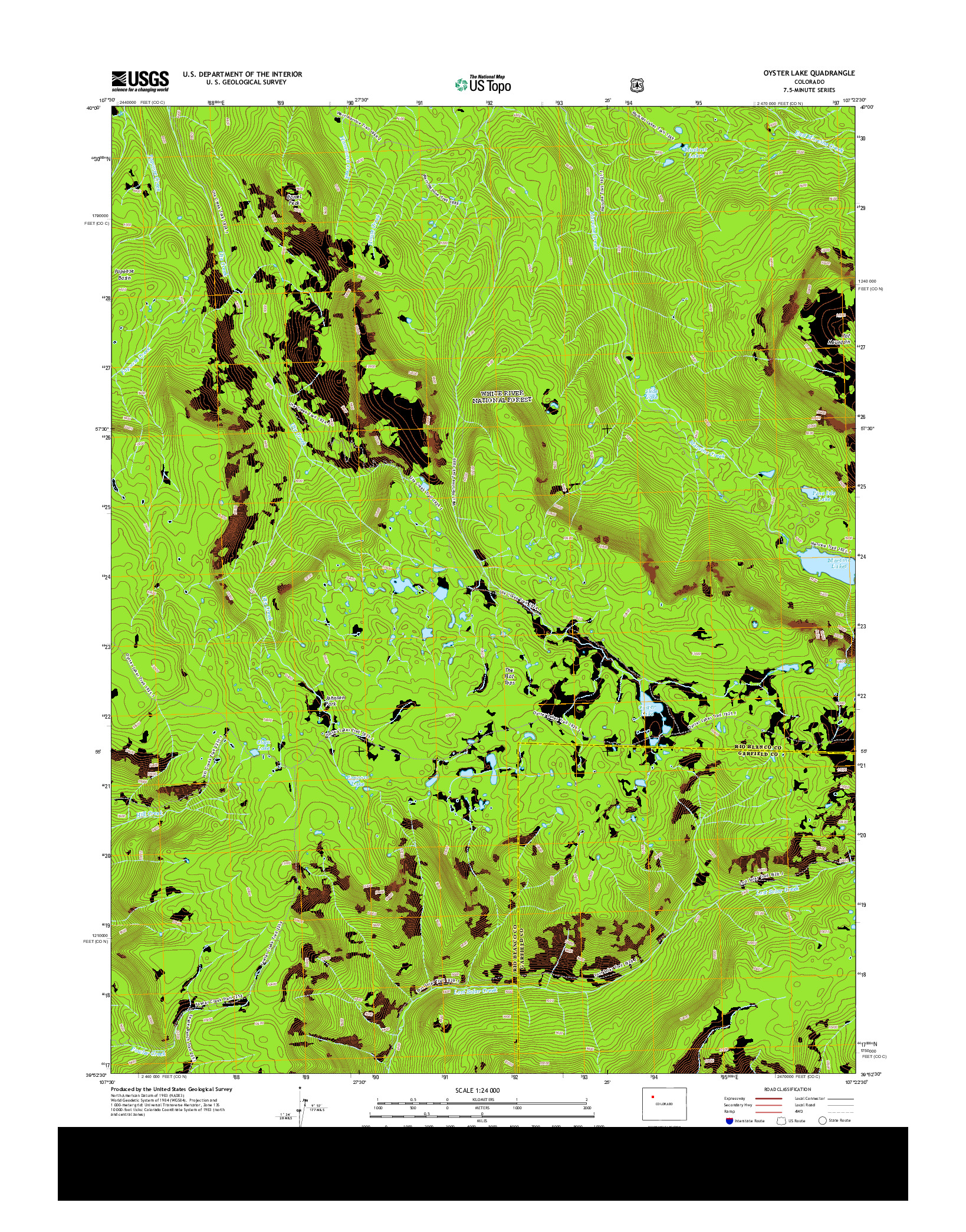 USGS US TOPO 7.5-MINUTE MAP FOR OYSTER LAKE, CO 2013