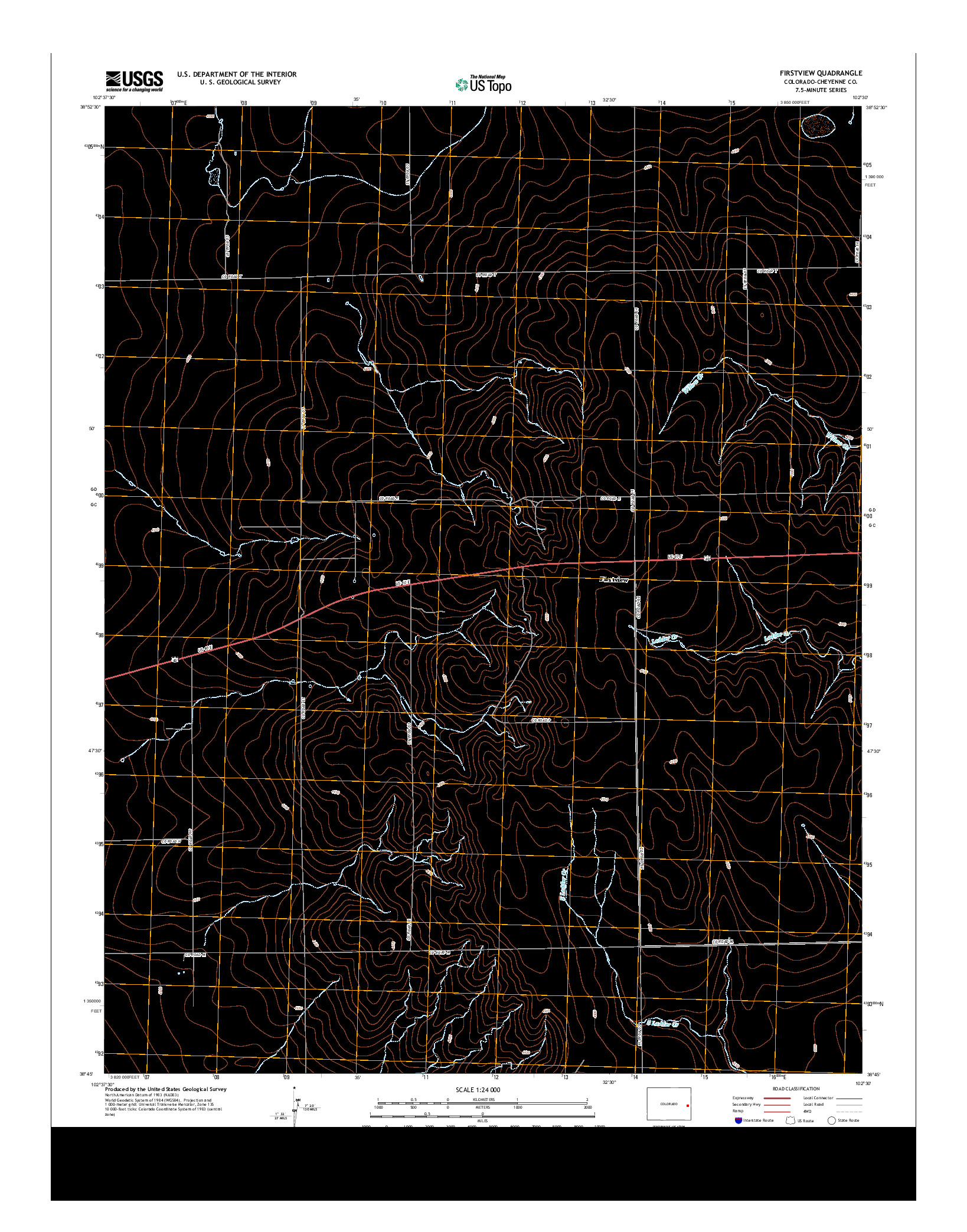 USGS US TOPO 7.5-MINUTE MAP FOR FIRSTVIEW, CO 2013