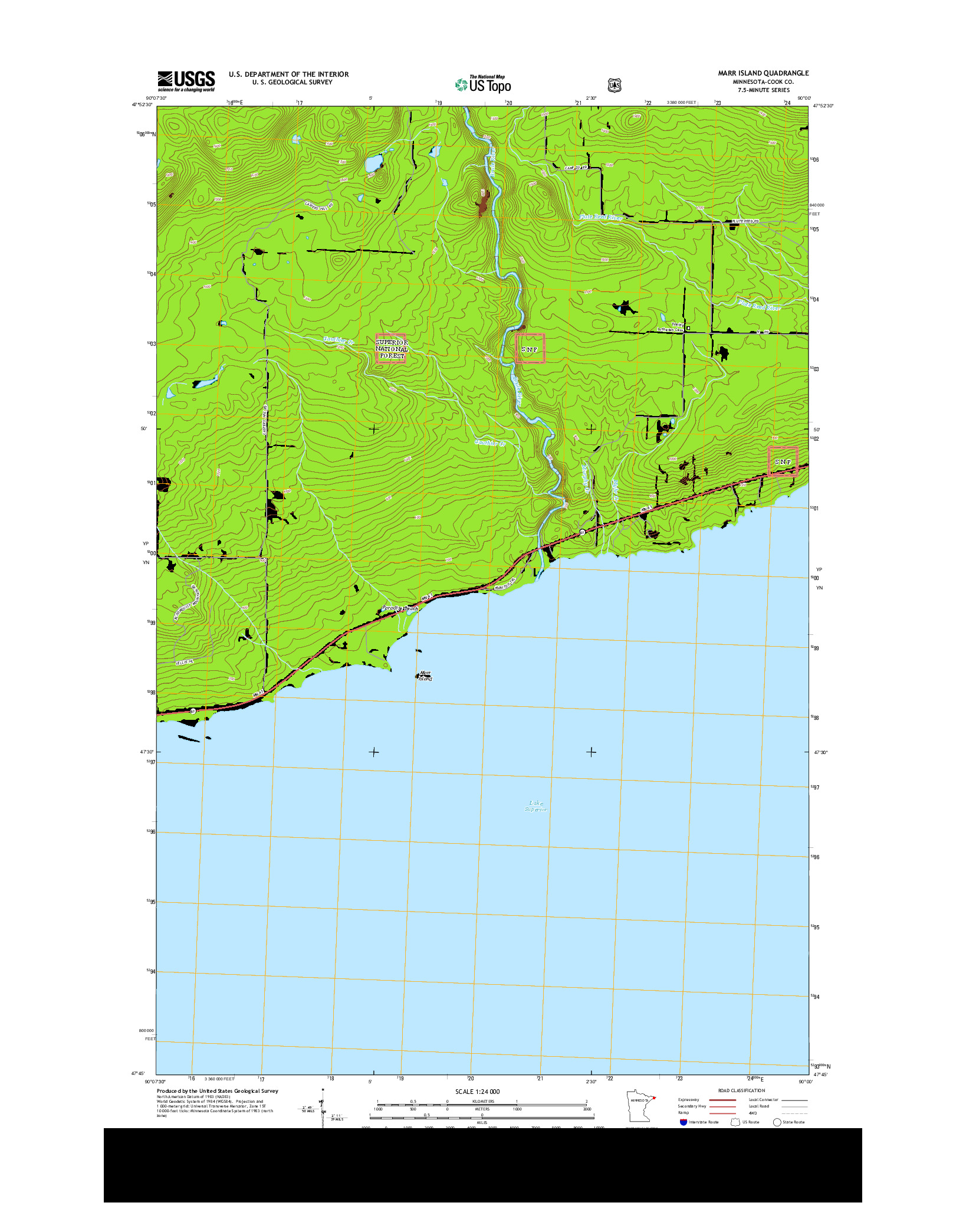 USGS US TOPO 7.5-MINUTE MAP FOR MARR ISLAND, MN 2013