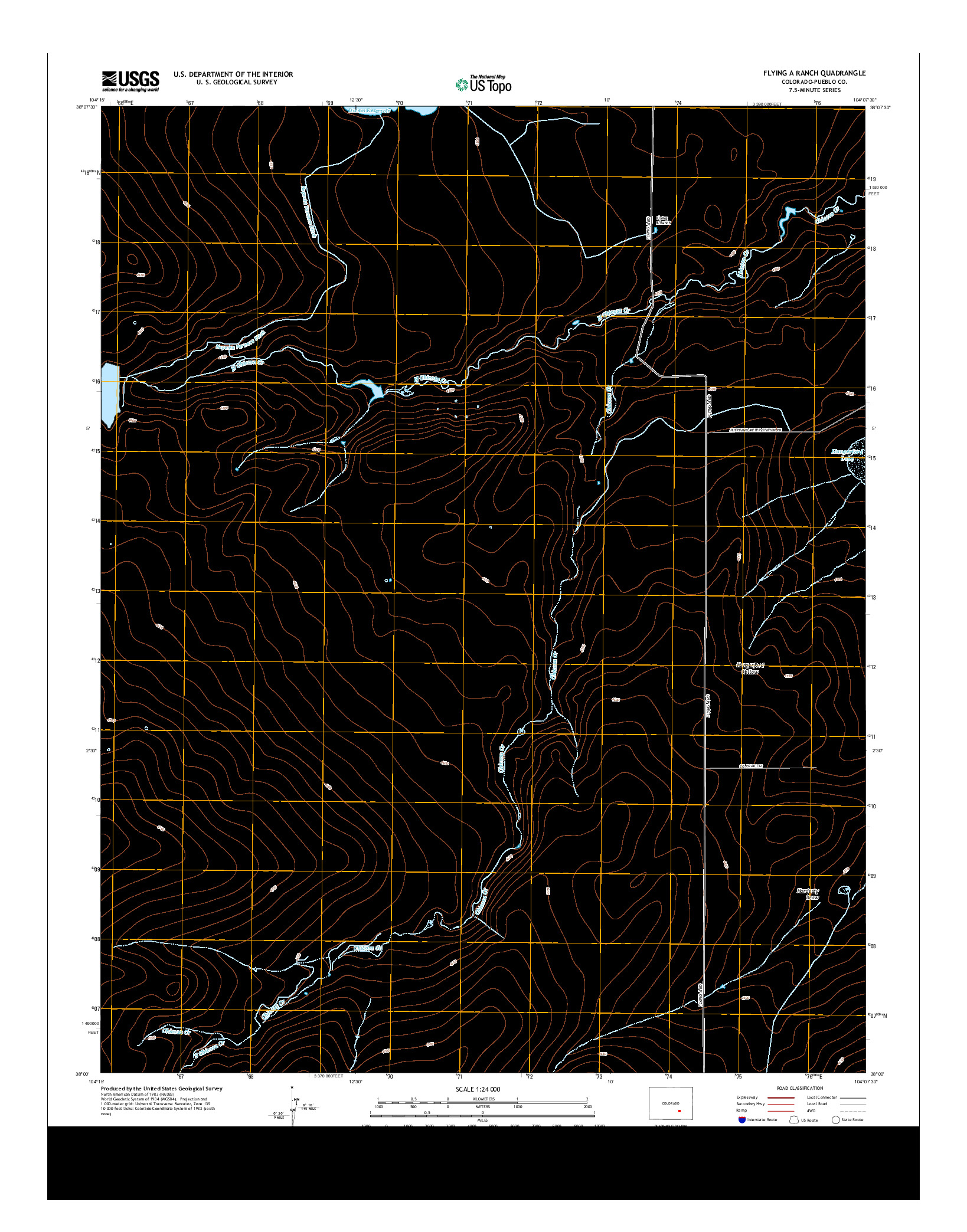USGS US TOPO 7.5-MINUTE MAP FOR FLYING A RANCH, CO 2013