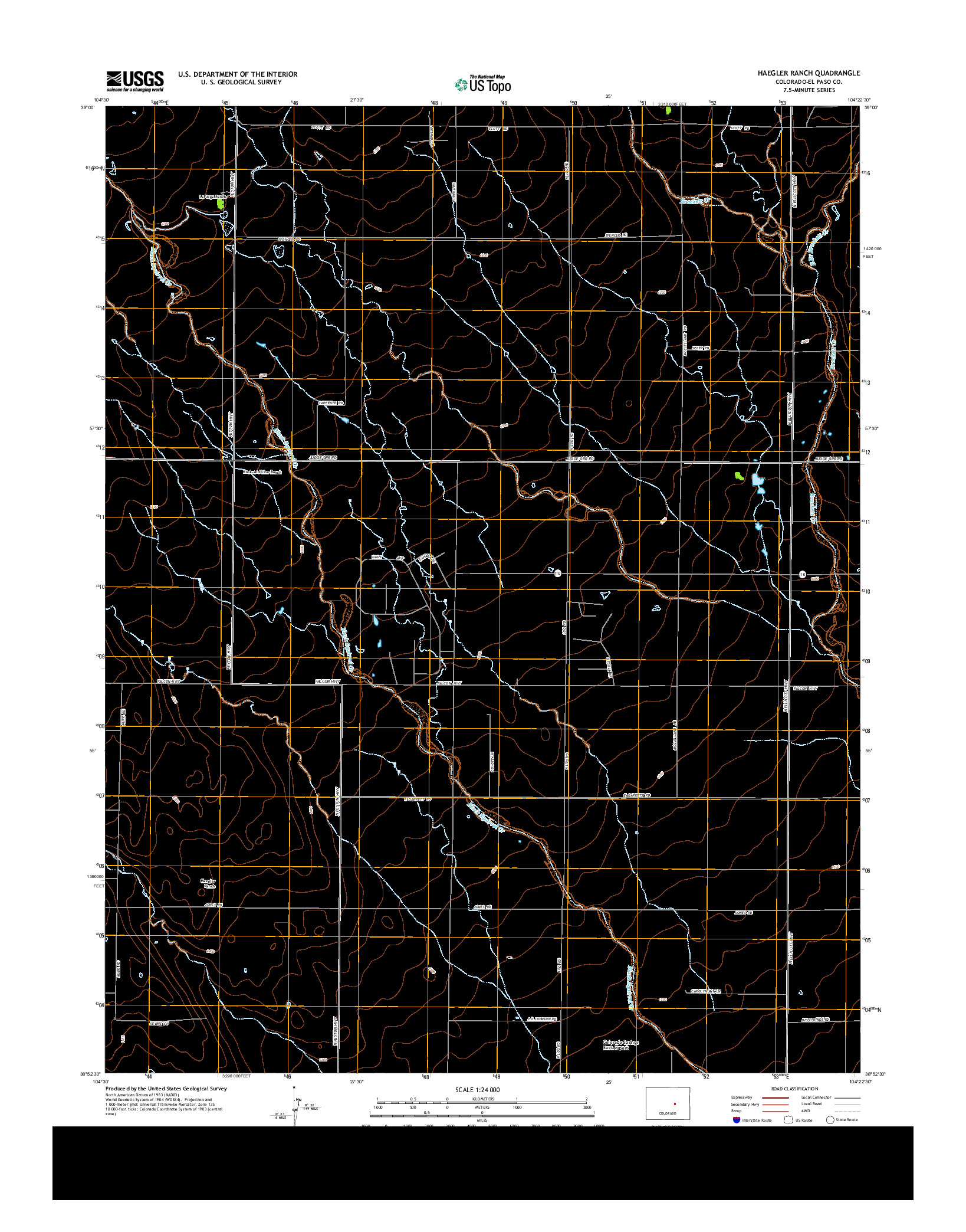 USGS US TOPO 7.5-MINUTE MAP FOR HAEGLER RANCH, CO 2013