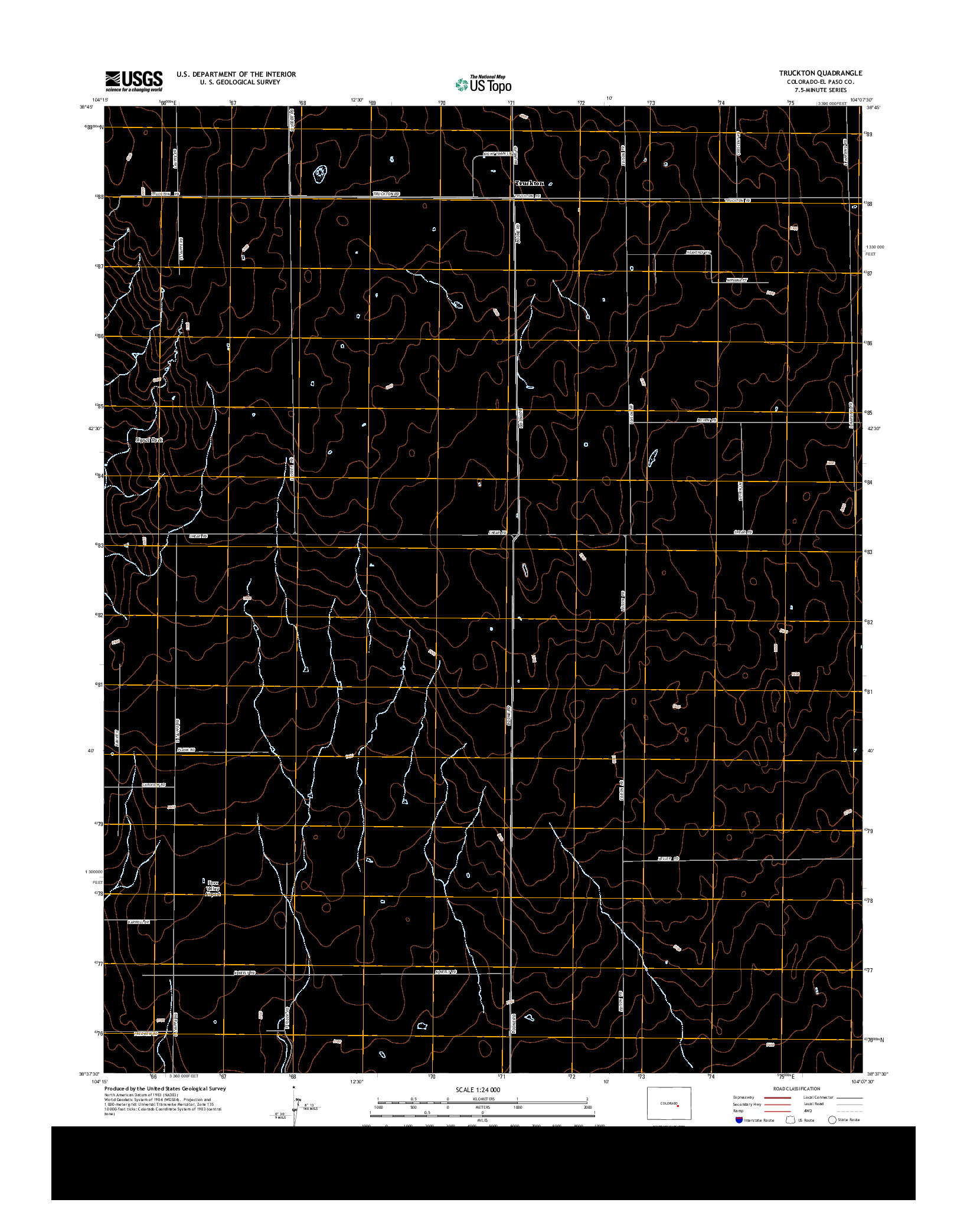 USGS US TOPO 7.5-MINUTE MAP FOR TRUCKTON, CO 2013