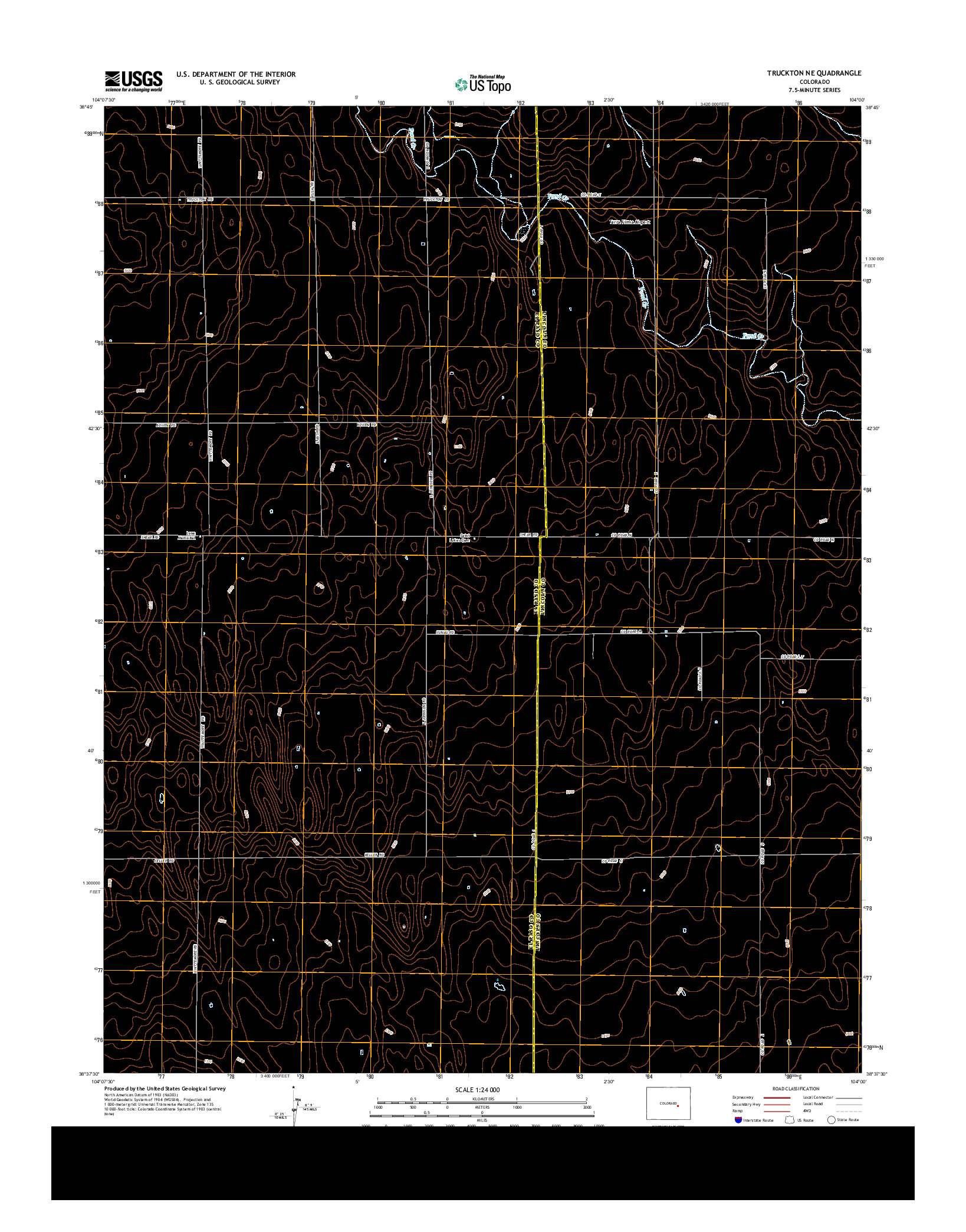 USGS US TOPO 7.5-MINUTE MAP FOR TRUCKTON NE, CO 2013