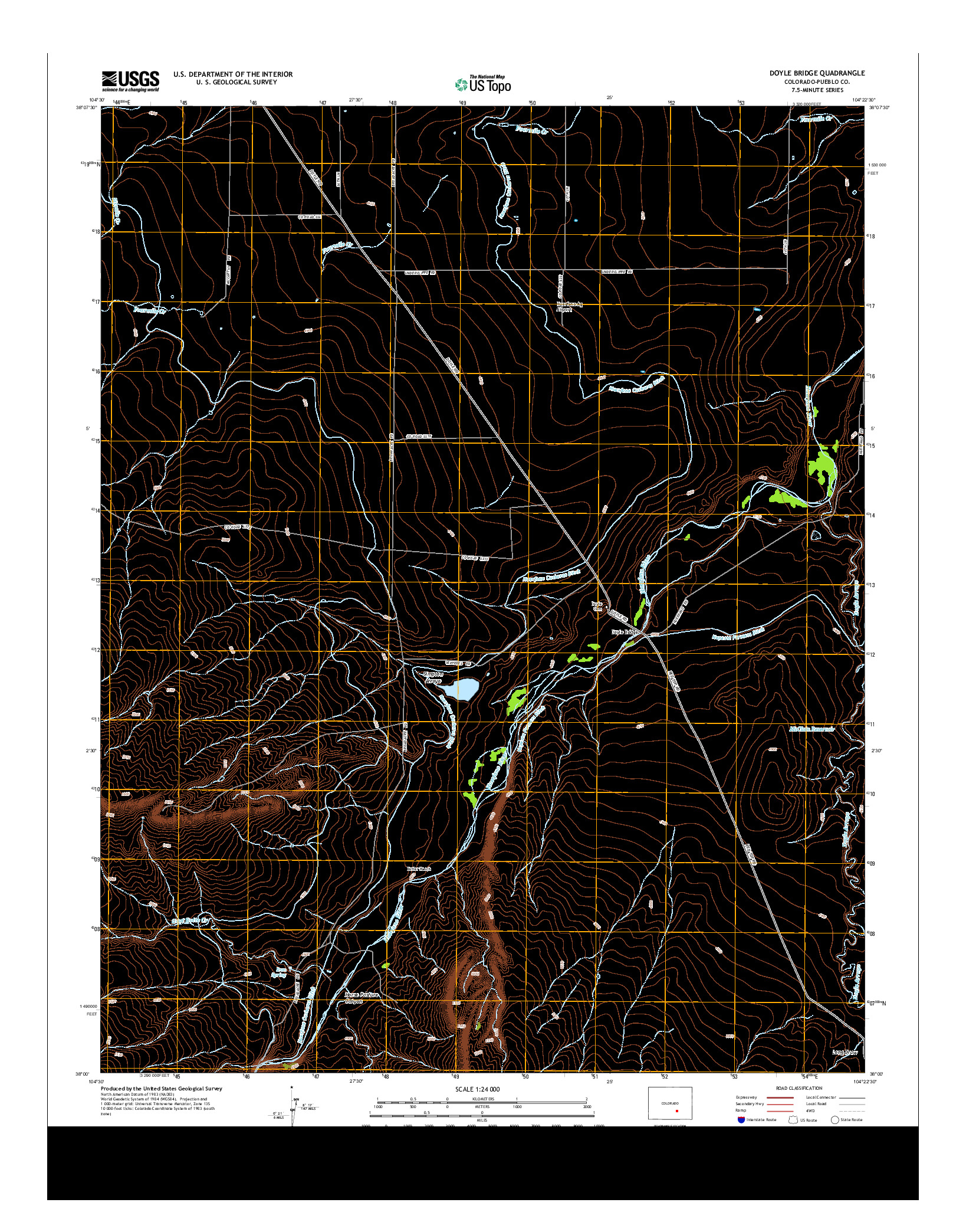 USGS US TOPO 7.5-MINUTE MAP FOR DOYLE BRIDGE, CO 2013