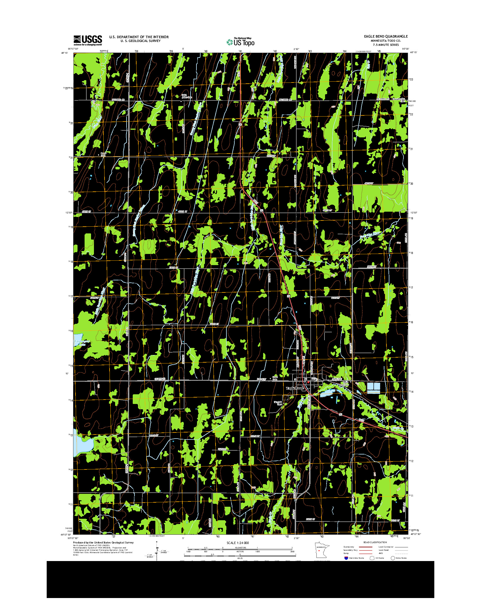 USGS US TOPO 7.5-MINUTE MAP FOR EAGLE BEND, MN 2013