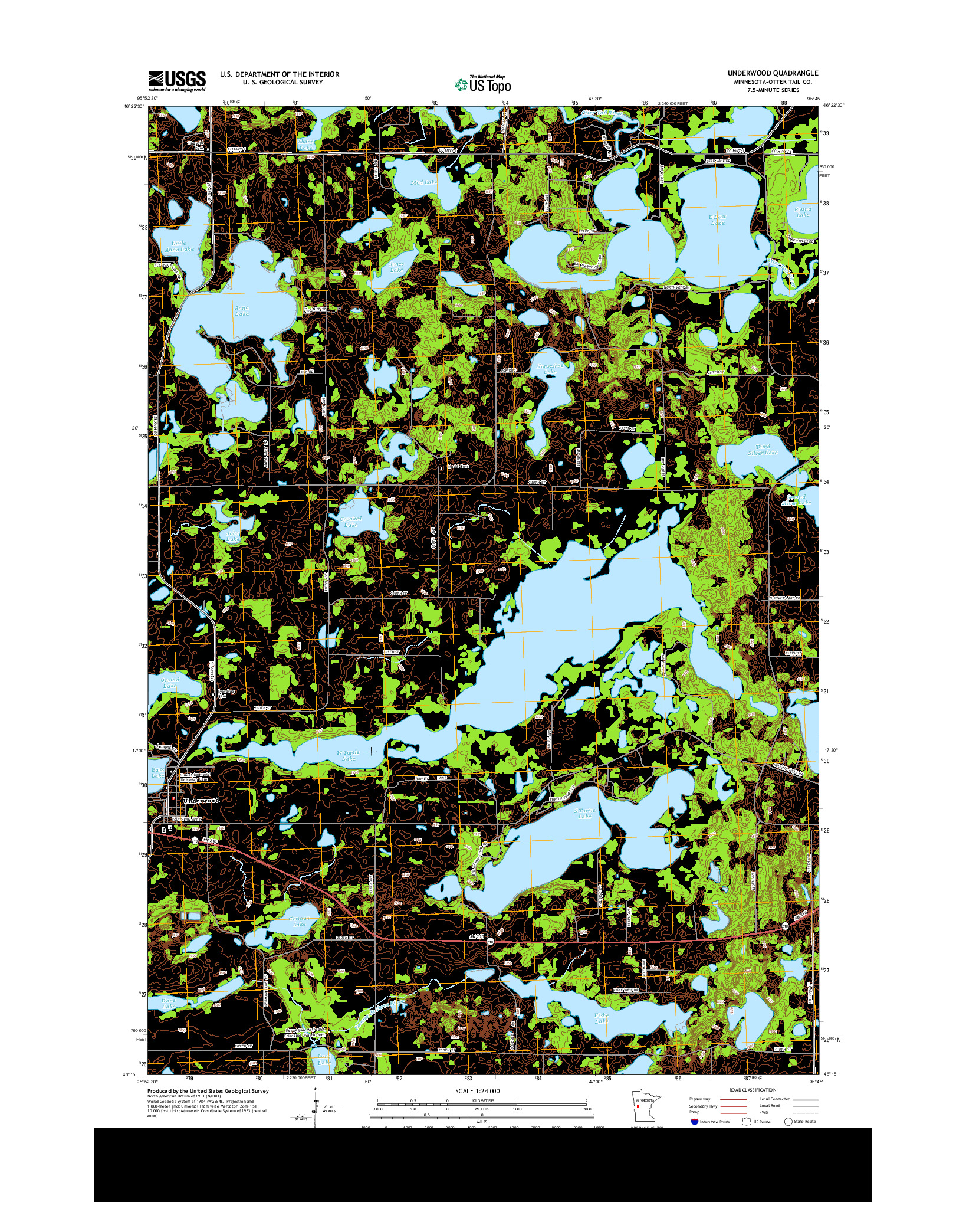 USGS US TOPO 7.5-MINUTE MAP FOR UNDERWOOD, MN 2013