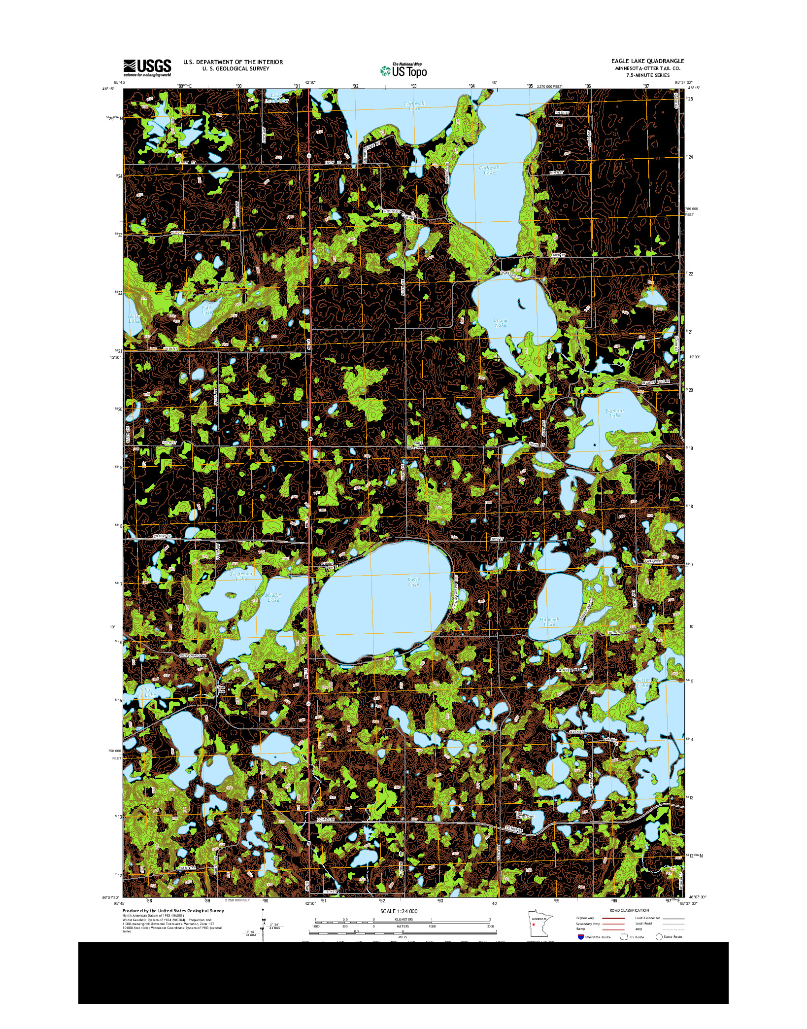 USGS US TOPO 7.5-MINUTE MAP FOR EAGLE LAKE, MN 2013