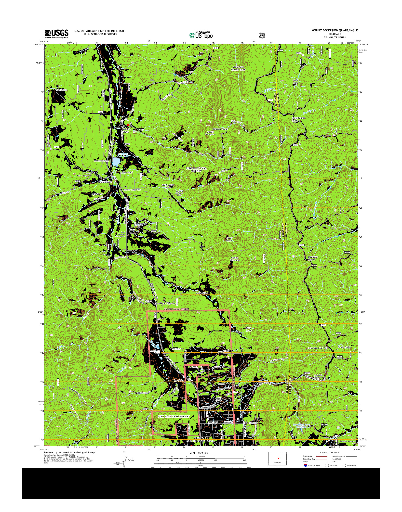 USGS US TOPO 7.5-MINUTE MAP FOR MOUNT DECEPTION, CO 2013