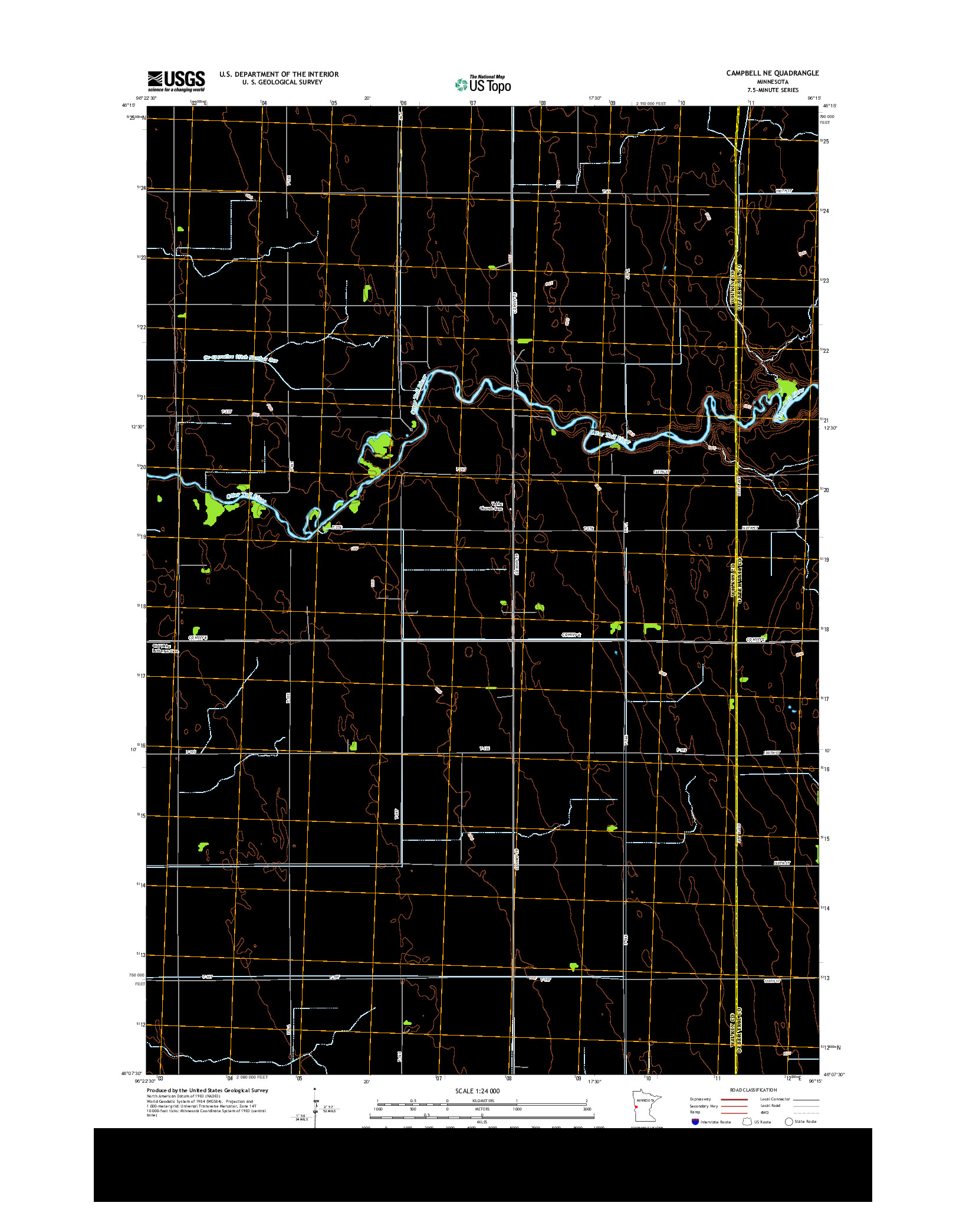 USGS US TOPO 7.5-MINUTE MAP FOR CAMPBELL NE, MN 2013