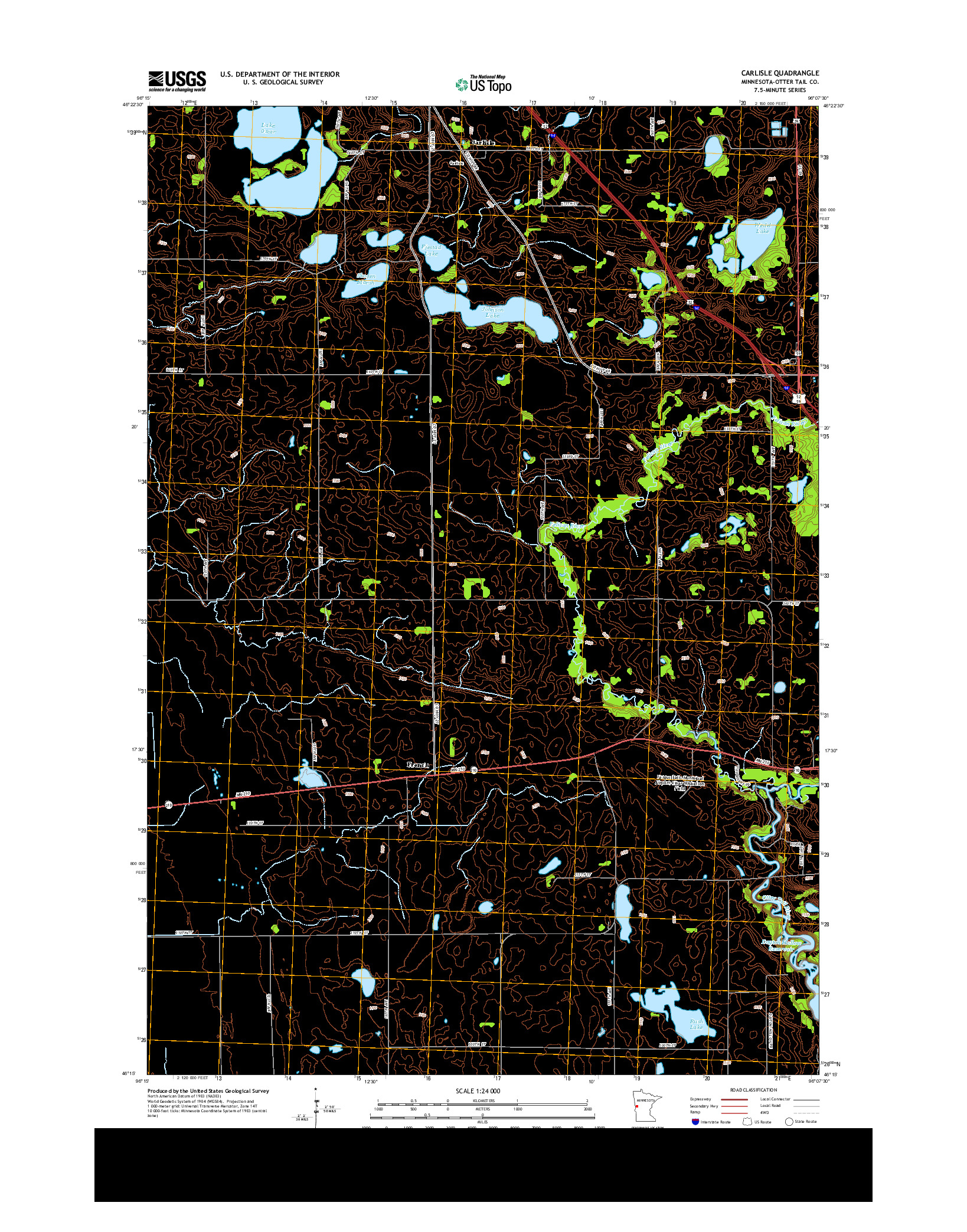 USGS US TOPO 7.5-MINUTE MAP FOR CARLISLE, MN 2013