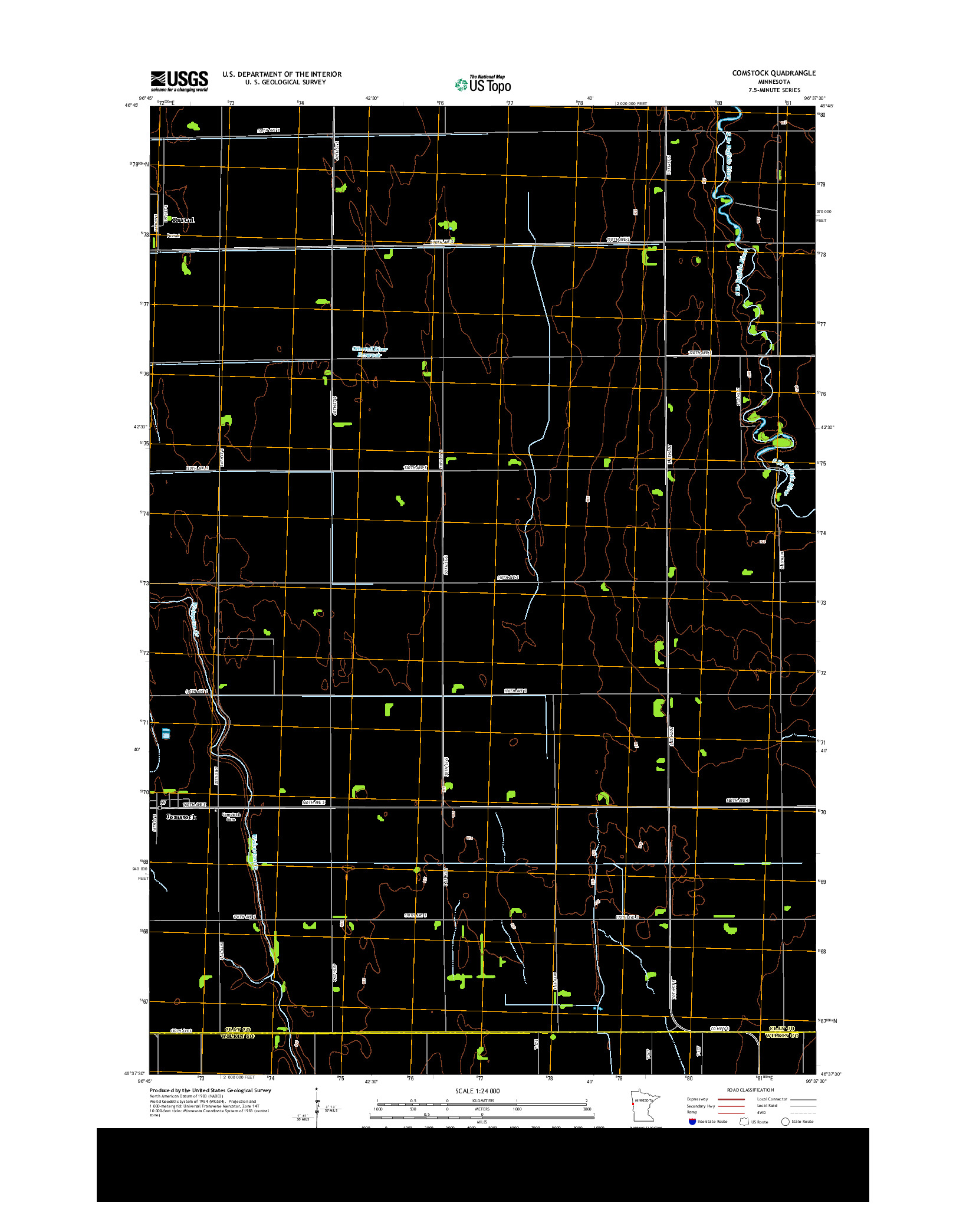 USGS US TOPO 7.5-MINUTE MAP FOR COMSTOCK, MN 2013