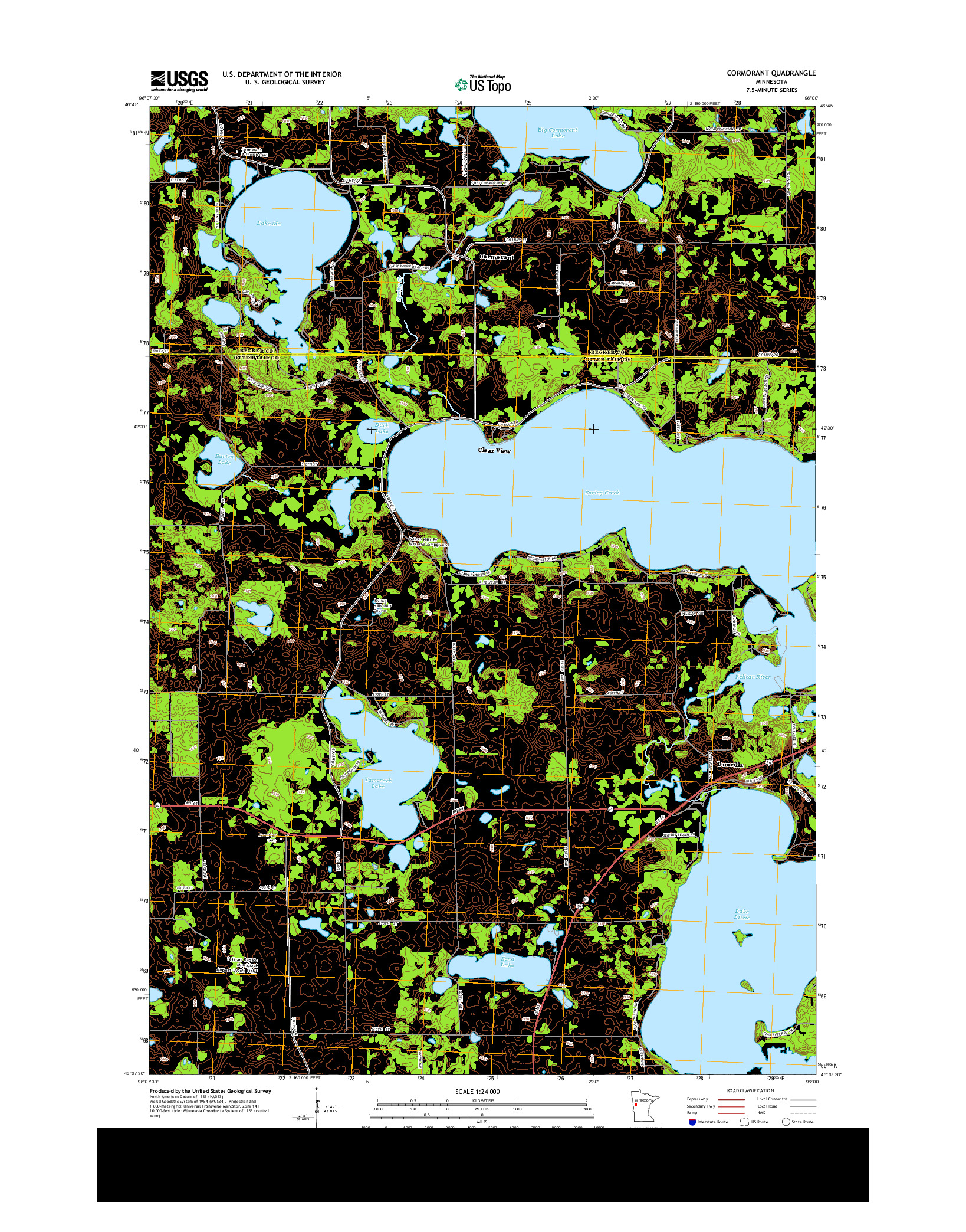 USGS US TOPO 7.5-MINUTE MAP FOR CORMORANT, MN 2013