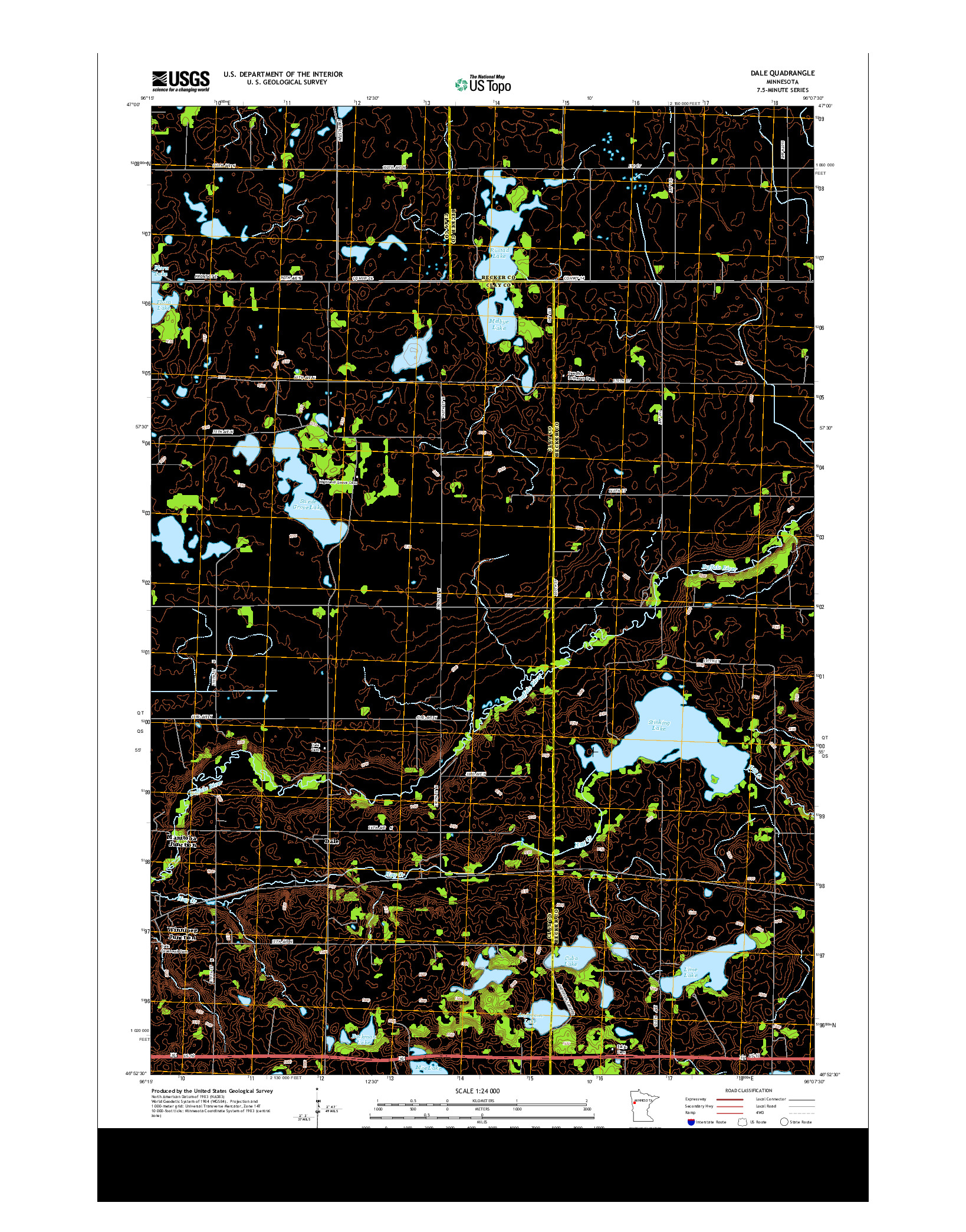 USGS US TOPO 7.5-MINUTE MAP FOR DALE, MN 2013