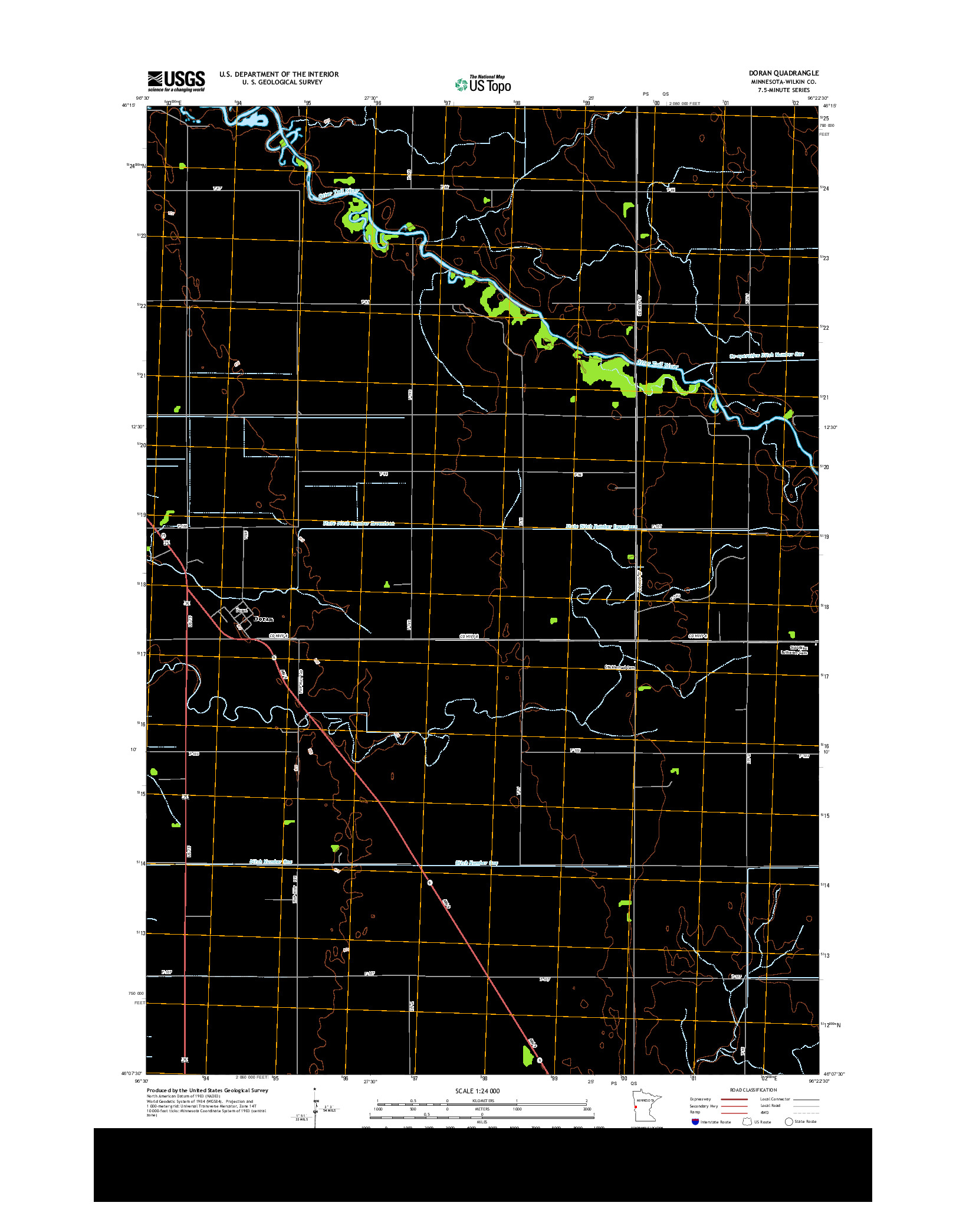 USGS US TOPO 7.5-MINUTE MAP FOR DORAN, MN 2013