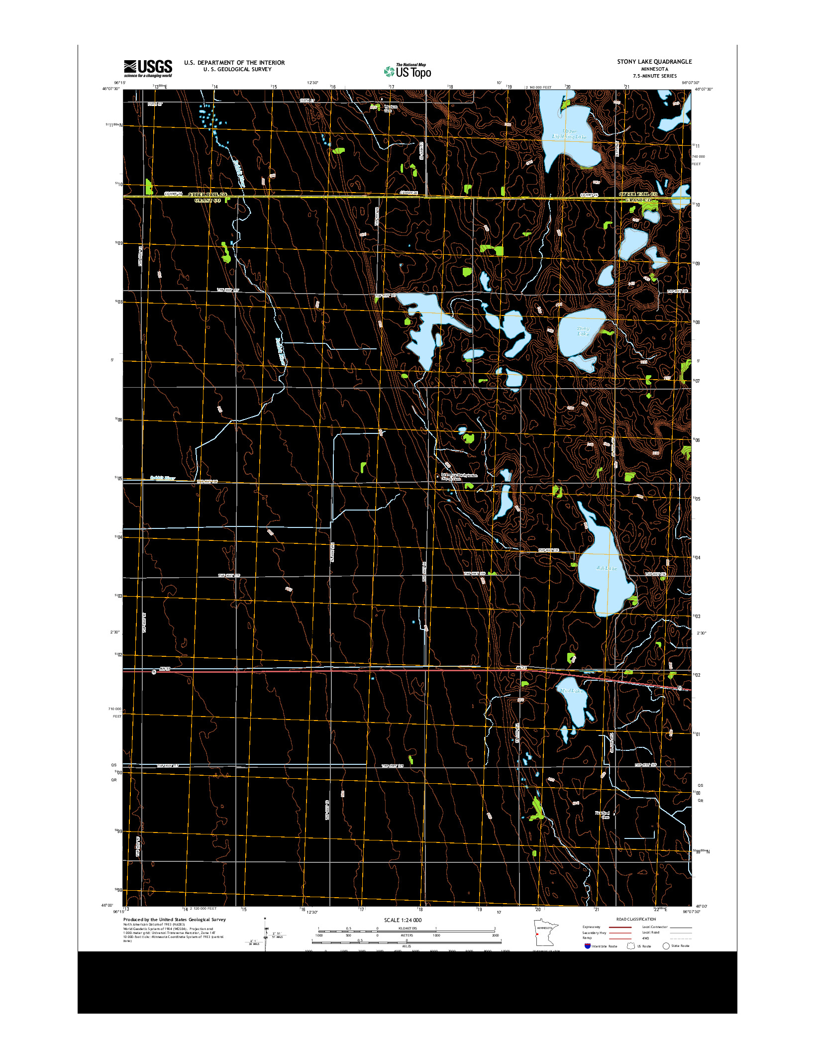 USGS US TOPO 7.5-MINUTE MAP FOR STONY LAKE, MN 2013