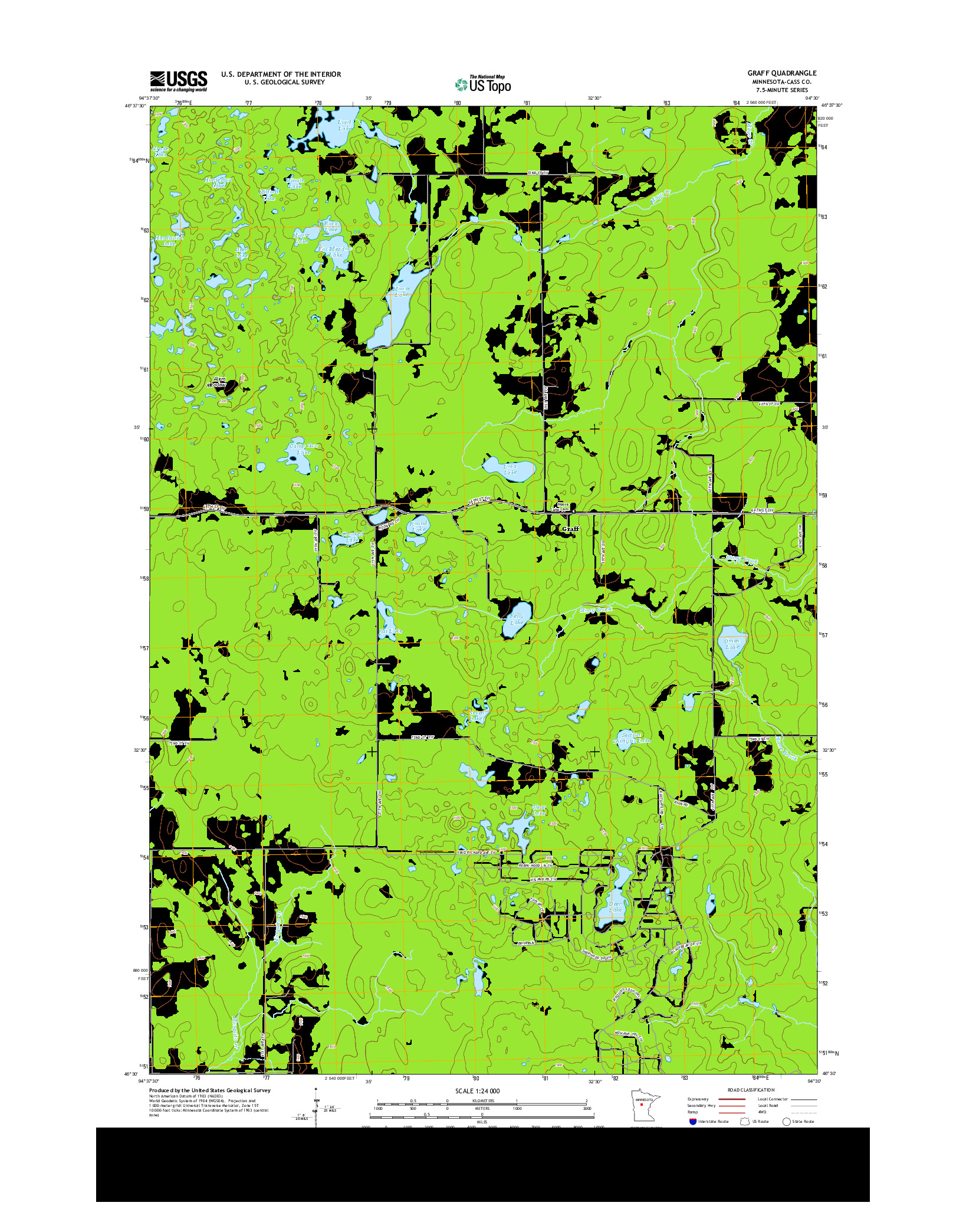 USGS US TOPO 7.5-MINUTE MAP FOR GRAFF, MN 2013