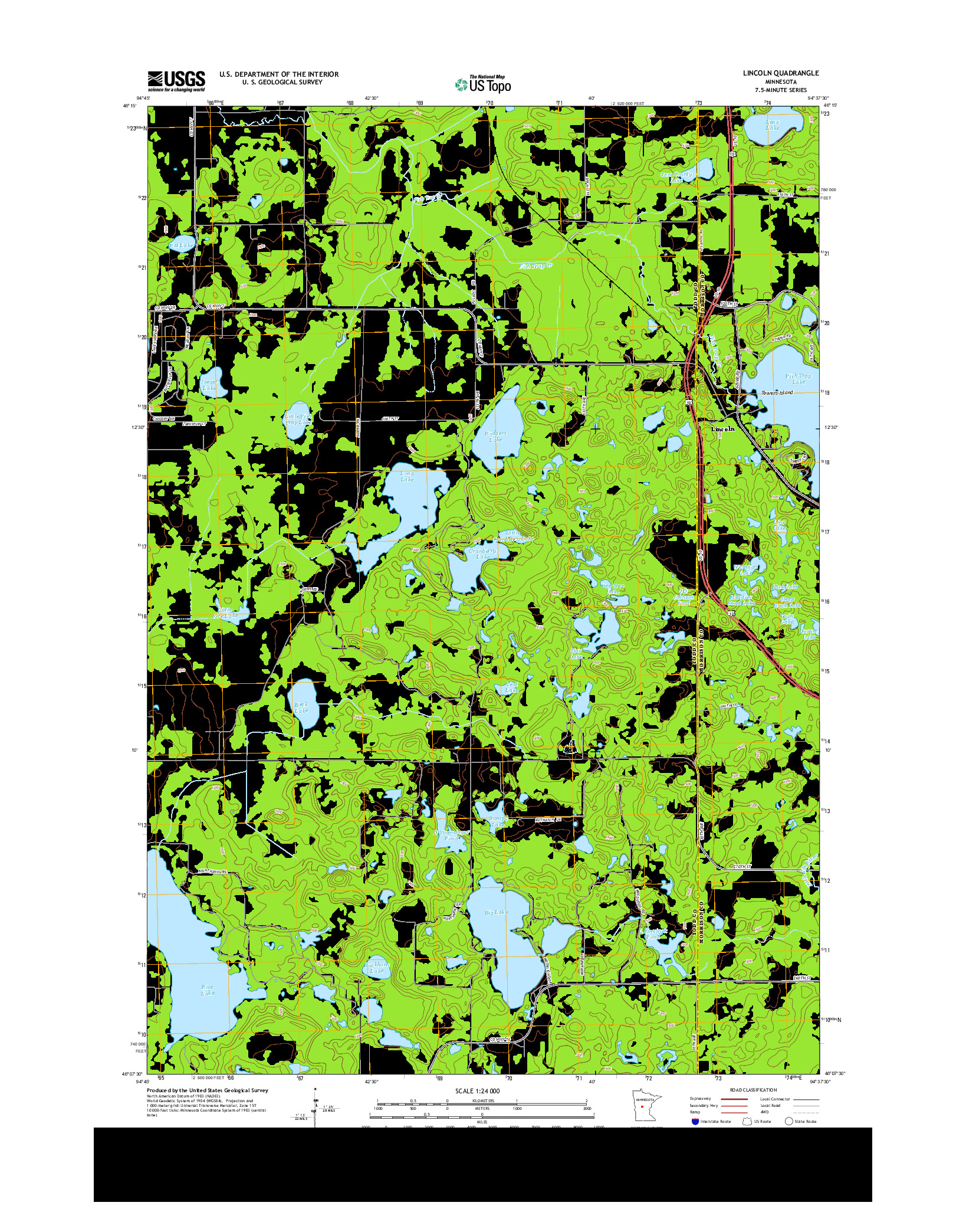 USGS US TOPO 7.5-MINUTE MAP FOR LINCOLN, MN 2013