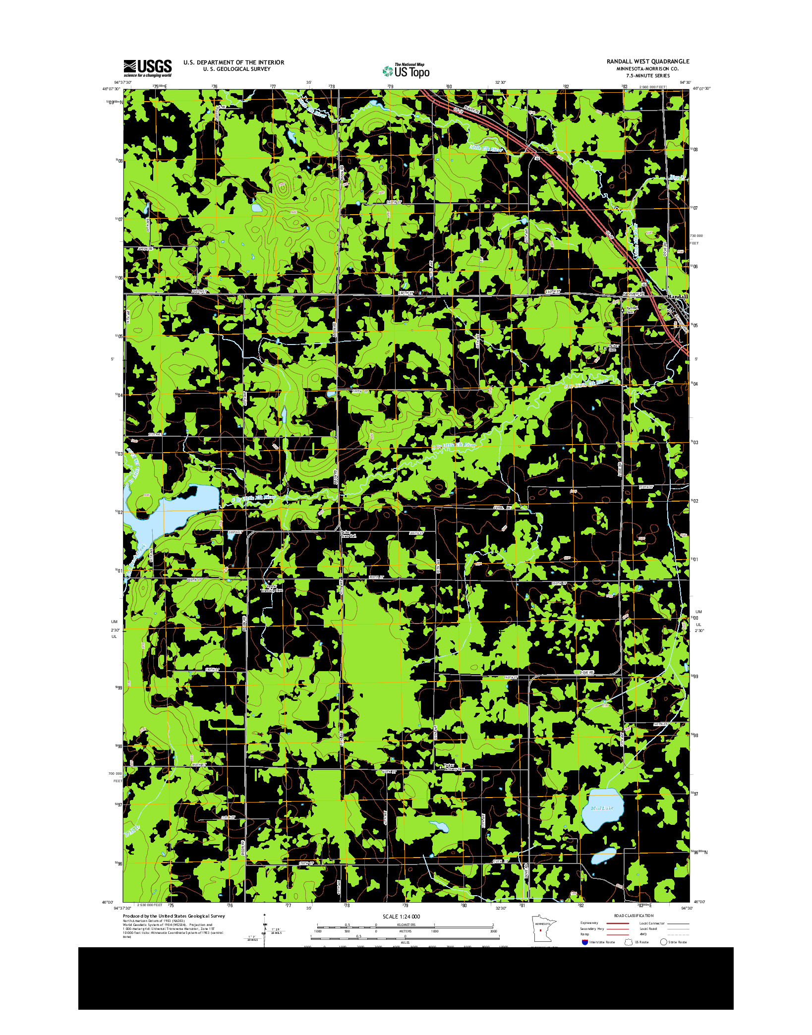 USGS US TOPO 7.5-MINUTE MAP FOR RANDALL WEST, MN 2013