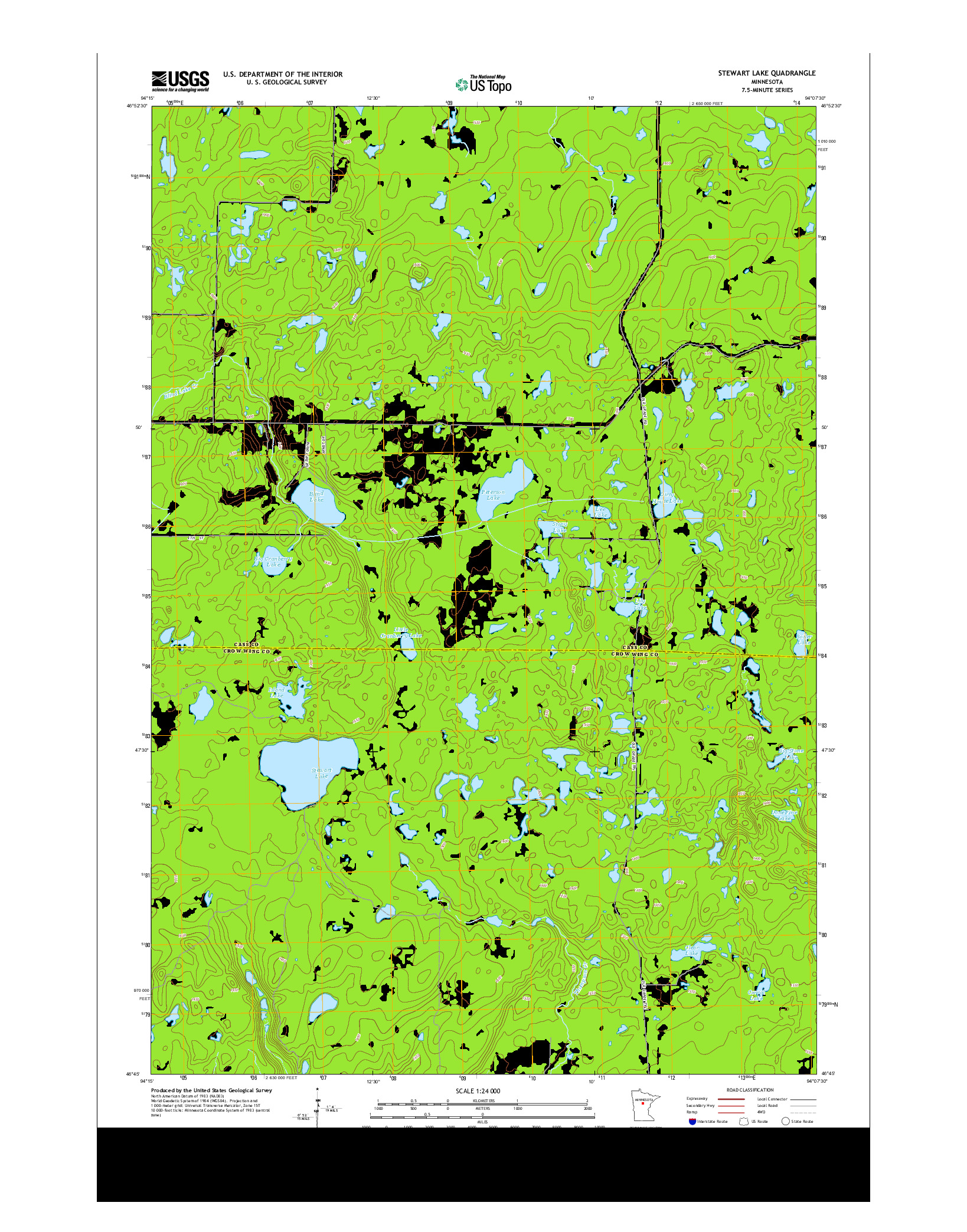 USGS US TOPO 7.5-MINUTE MAP FOR STEWART LAKE, MN 2013
