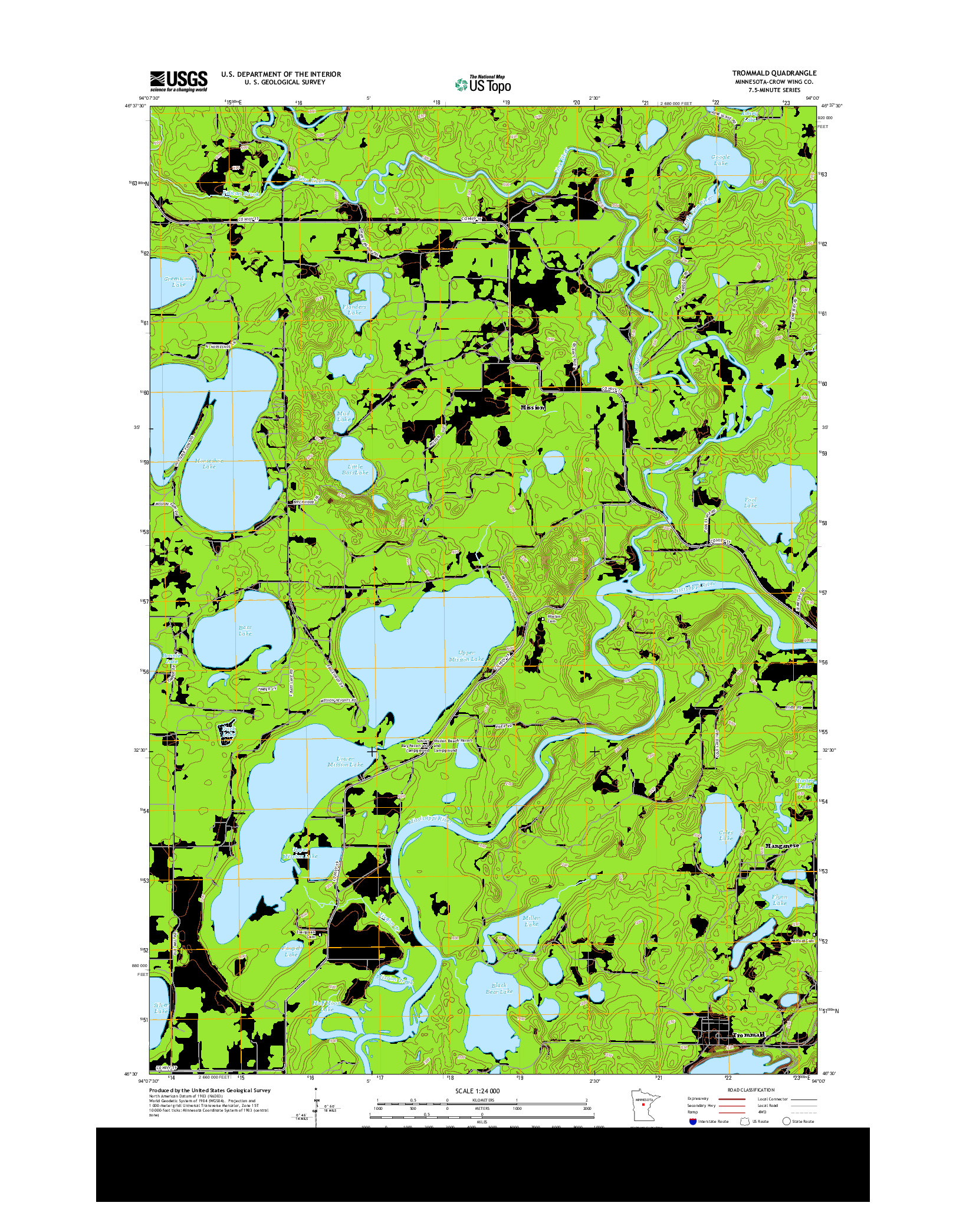 USGS US TOPO 7.5-MINUTE MAP FOR TROMMALD, MN 2013