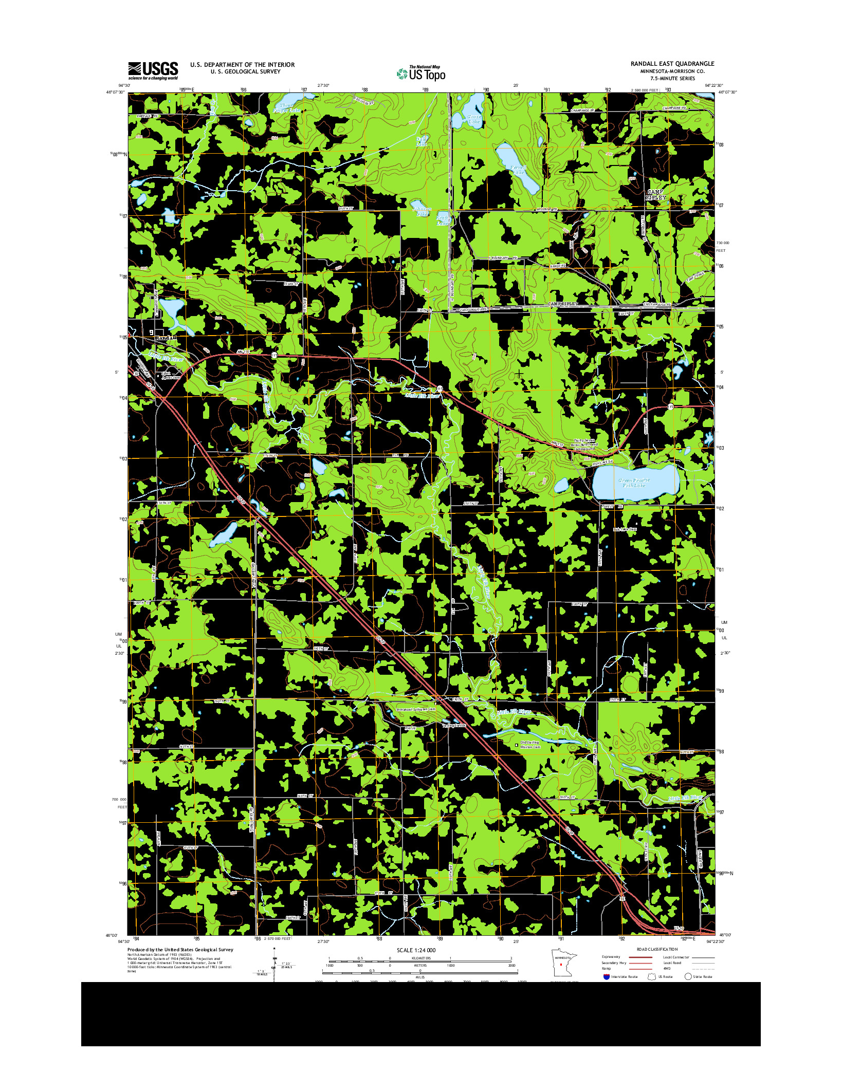 USGS US TOPO 7.5-MINUTE MAP FOR RANDALL EAST, MN 2013