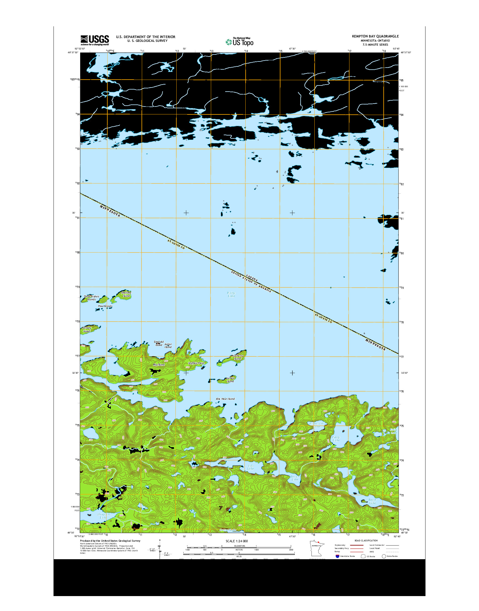 USGS US TOPO 7.5-MINUTE MAP FOR KEMPTON BAY, MN-ON 2013