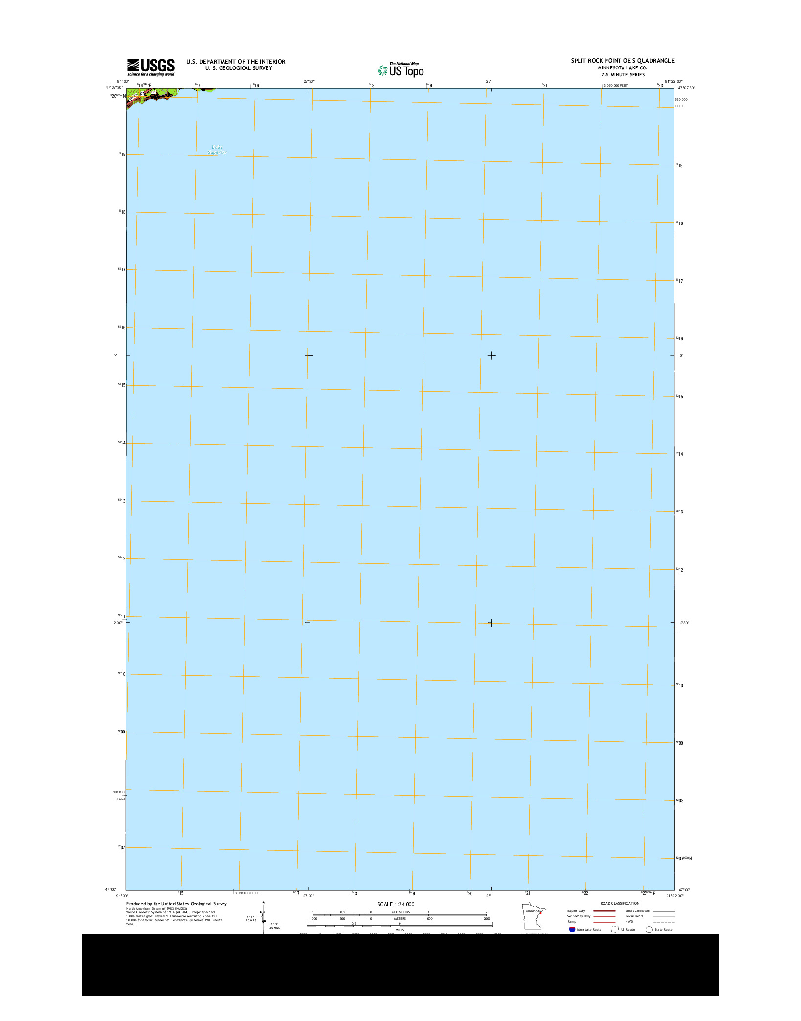 USGS US TOPO 7.5-MINUTE MAP FOR SPLIT ROCK POINT OE S, MN 2013