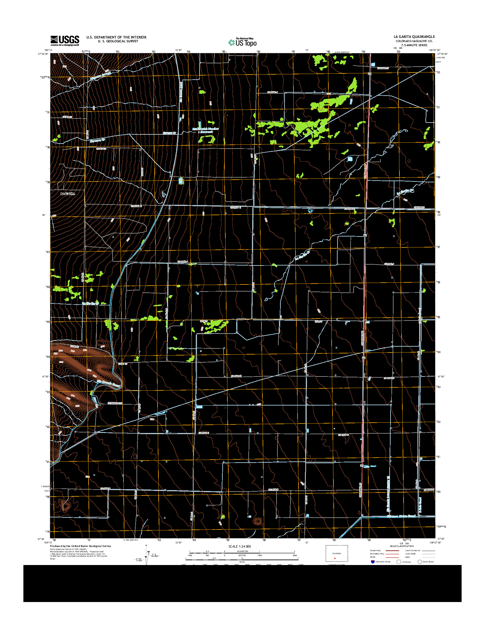 USGS US TOPO 7.5-MINUTE MAP FOR LA GARITA, CO 2013