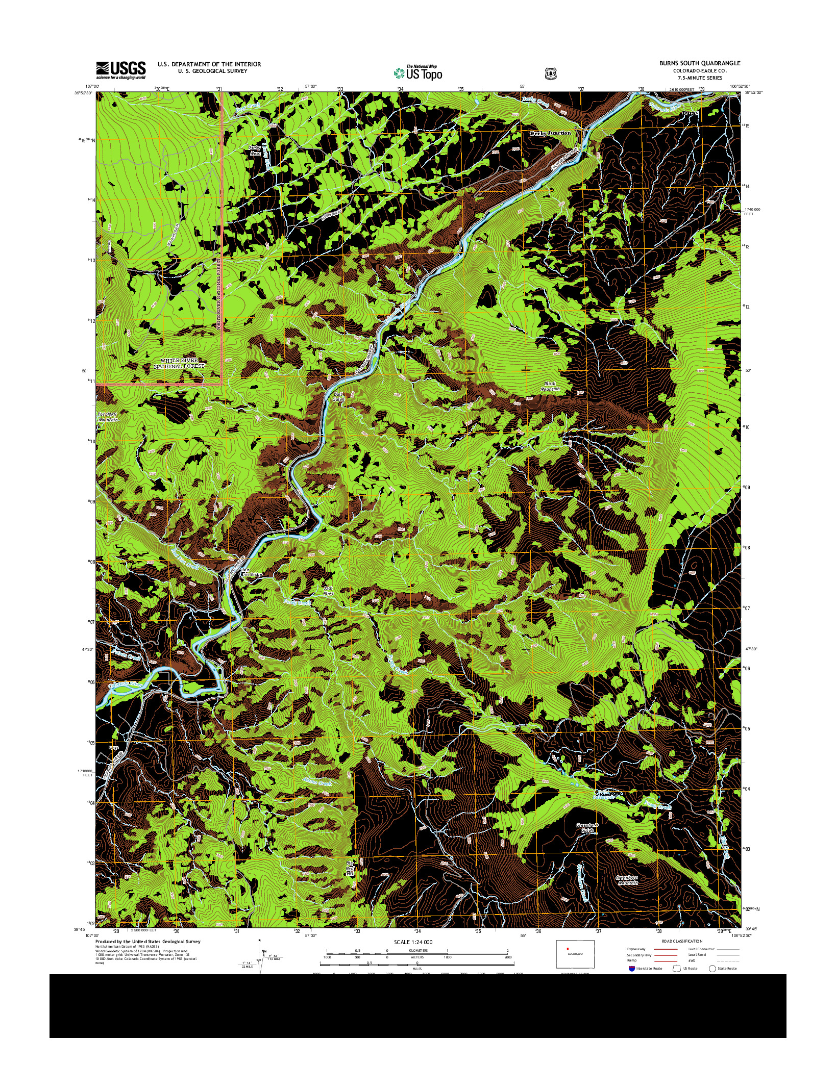 USGS US TOPO 7.5-MINUTE MAP FOR BURNS SOUTH, CO 2013