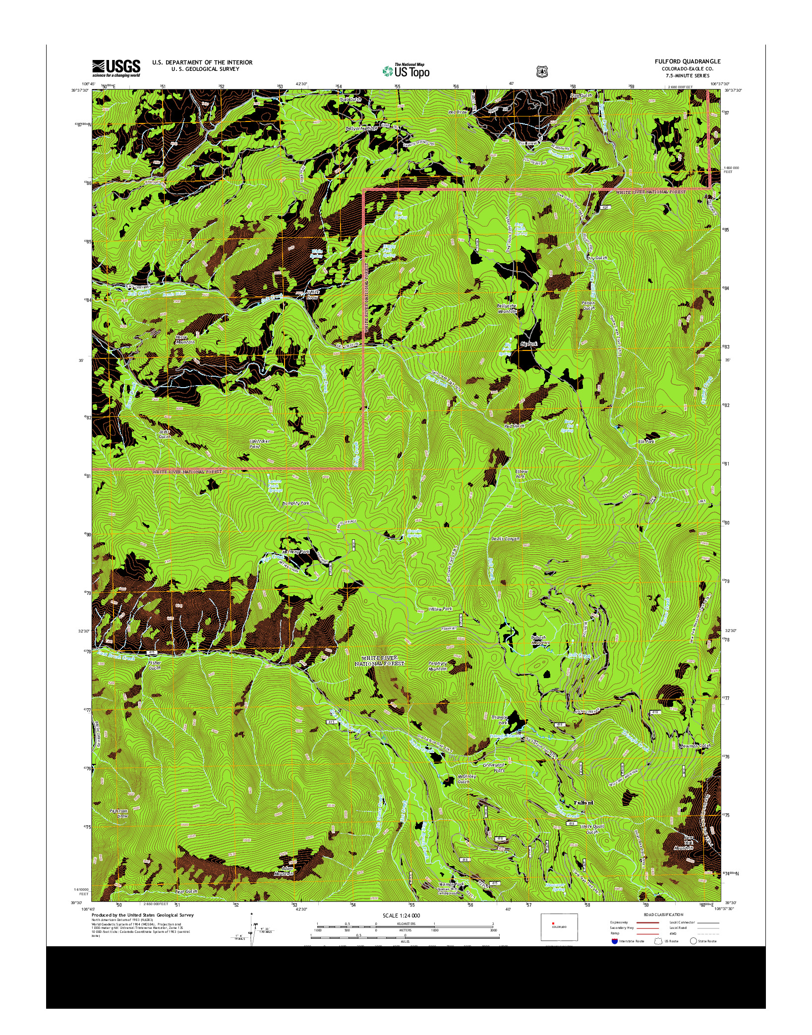 USGS US TOPO 7.5-MINUTE MAP FOR FULFORD, CO 2013