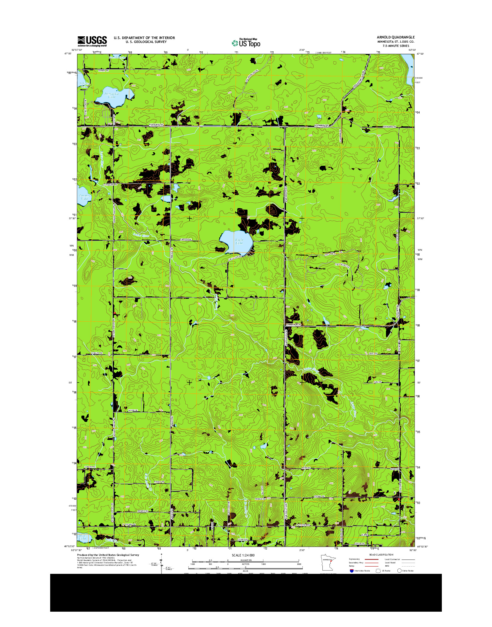 USGS US TOPO 7.5-MINUTE MAP FOR ARNOLD, MN 2013
