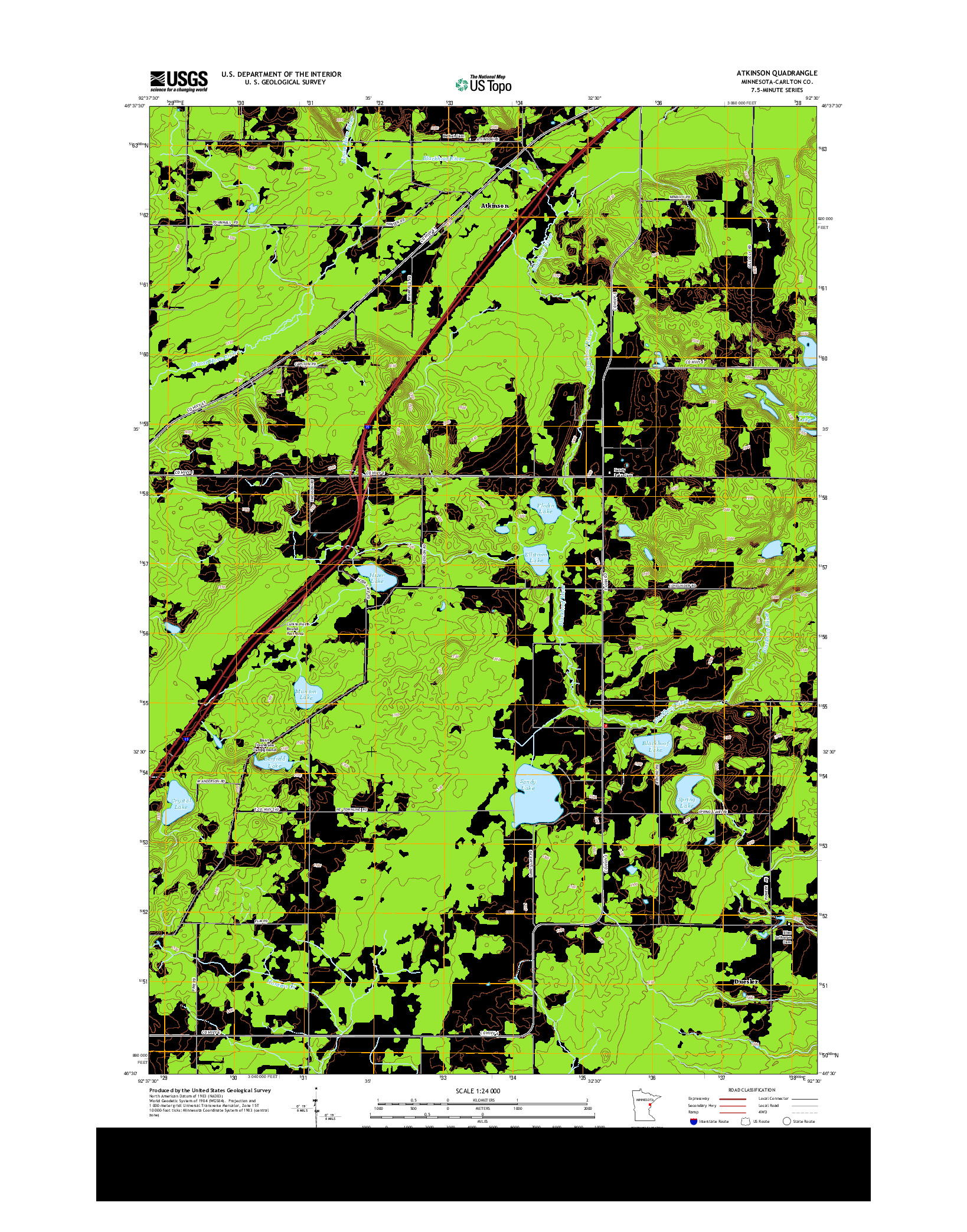 USGS US TOPO 7.5-MINUTE MAP FOR ATKINSON, MN 2013