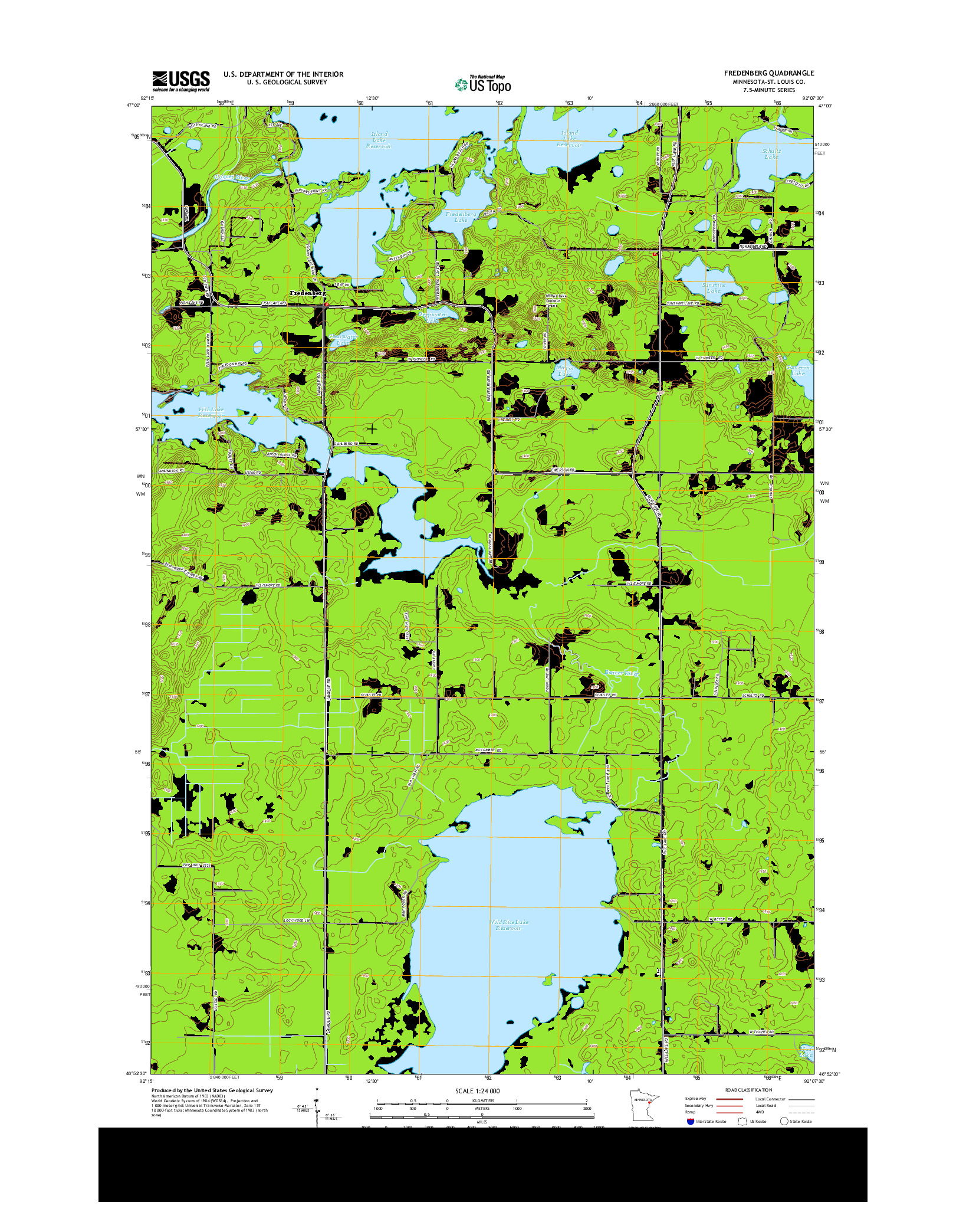 USGS US TOPO 7.5-MINUTE MAP FOR FREDENBERG, MN 2013
