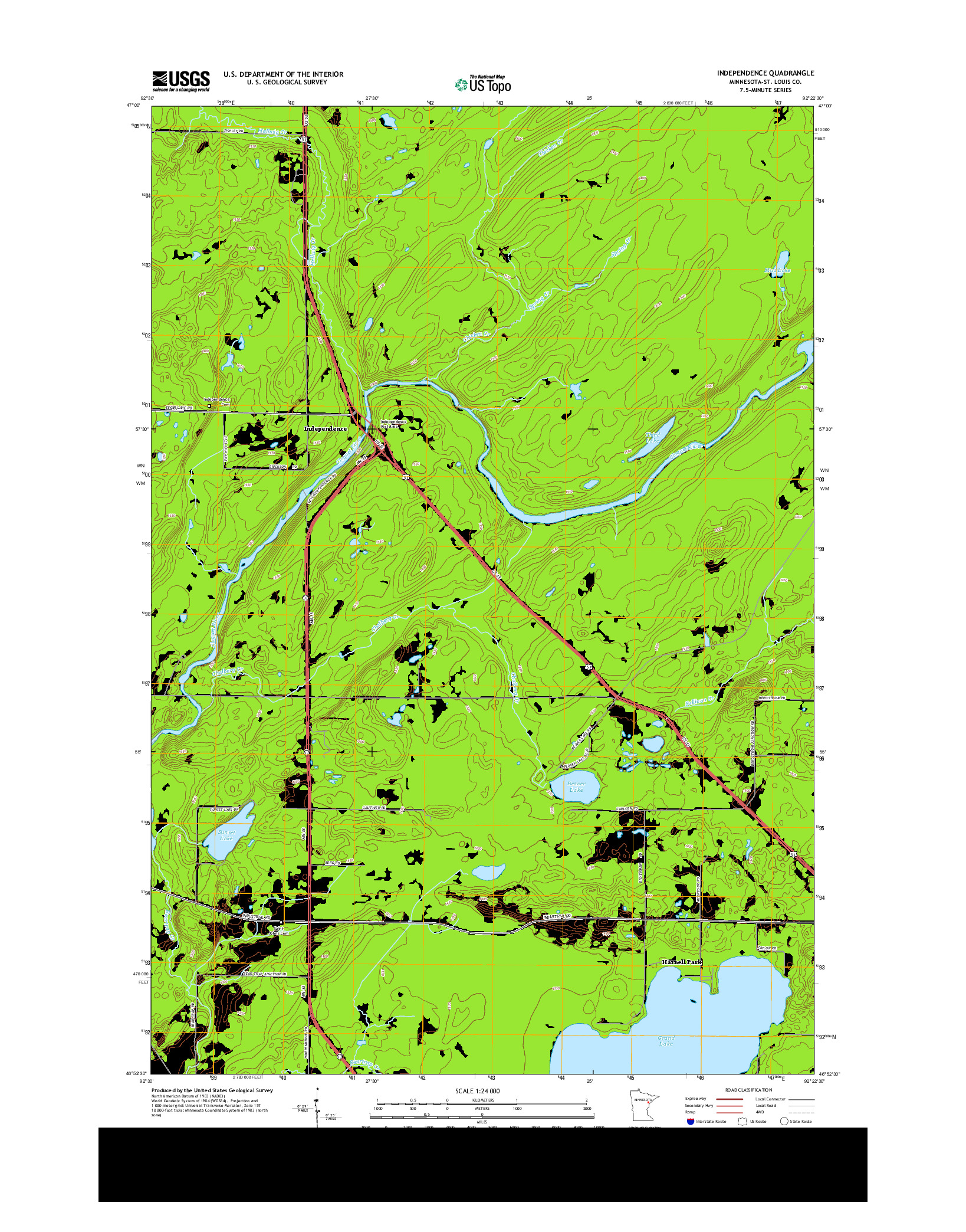 USGS US TOPO 7.5-MINUTE MAP FOR INDEPENDENCE, MN 2013