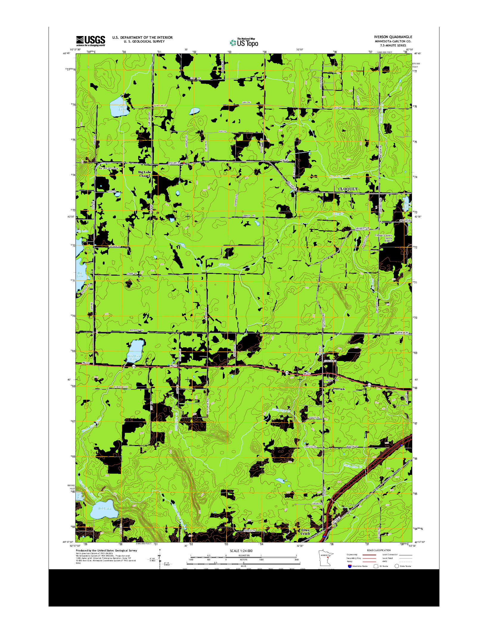 USGS US TOPO 7.5-MINUTE MAP FOR IVERSON, MN 2013