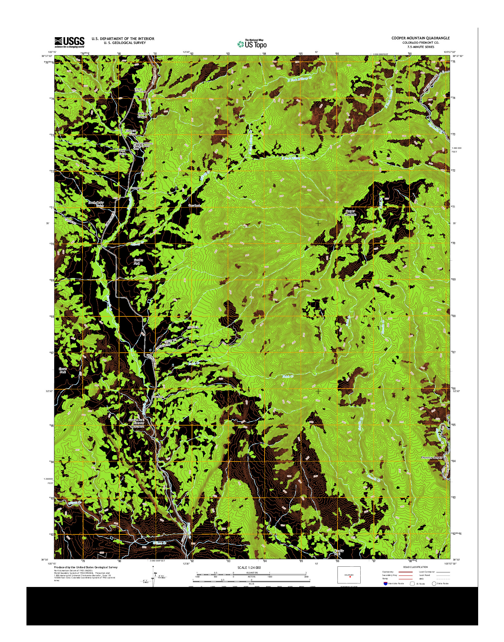 USGS US TOPO 7.5-MINUTE MAP FOR COOPER MOUNTAIN, CO 2013