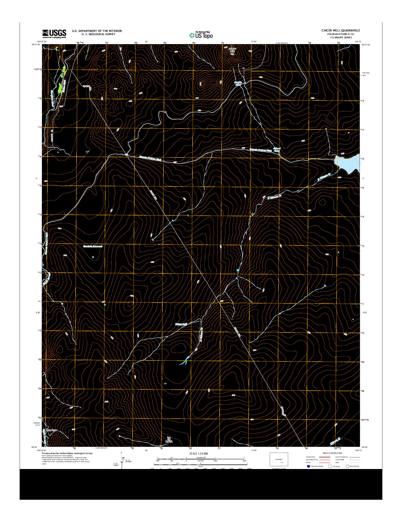 USGS US TOPO 7.5-MINUTE MAP FOR CHICOS WELL, CO 2013