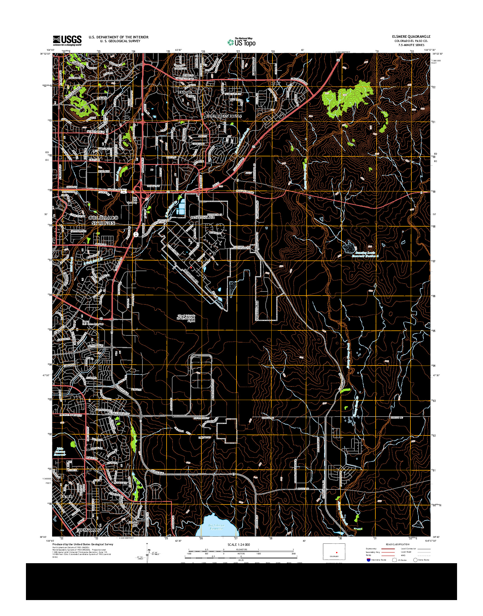 USGS US TOPO 7.5-MINUTE MAP FOR ELSMERE, CO 2013