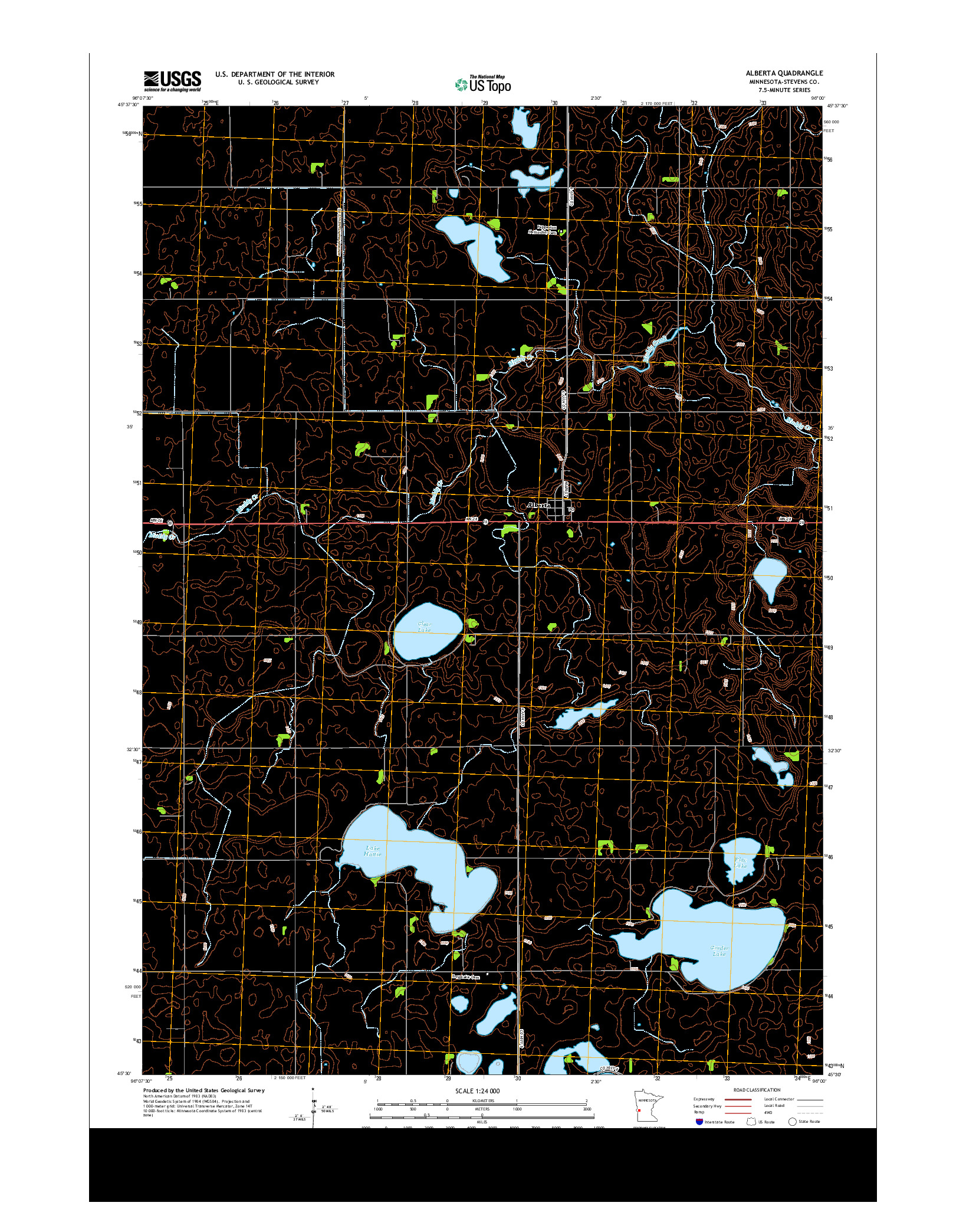 USGS US TOPO 7.5-MINUTE MAP FOR ALBERTA, MN 2013