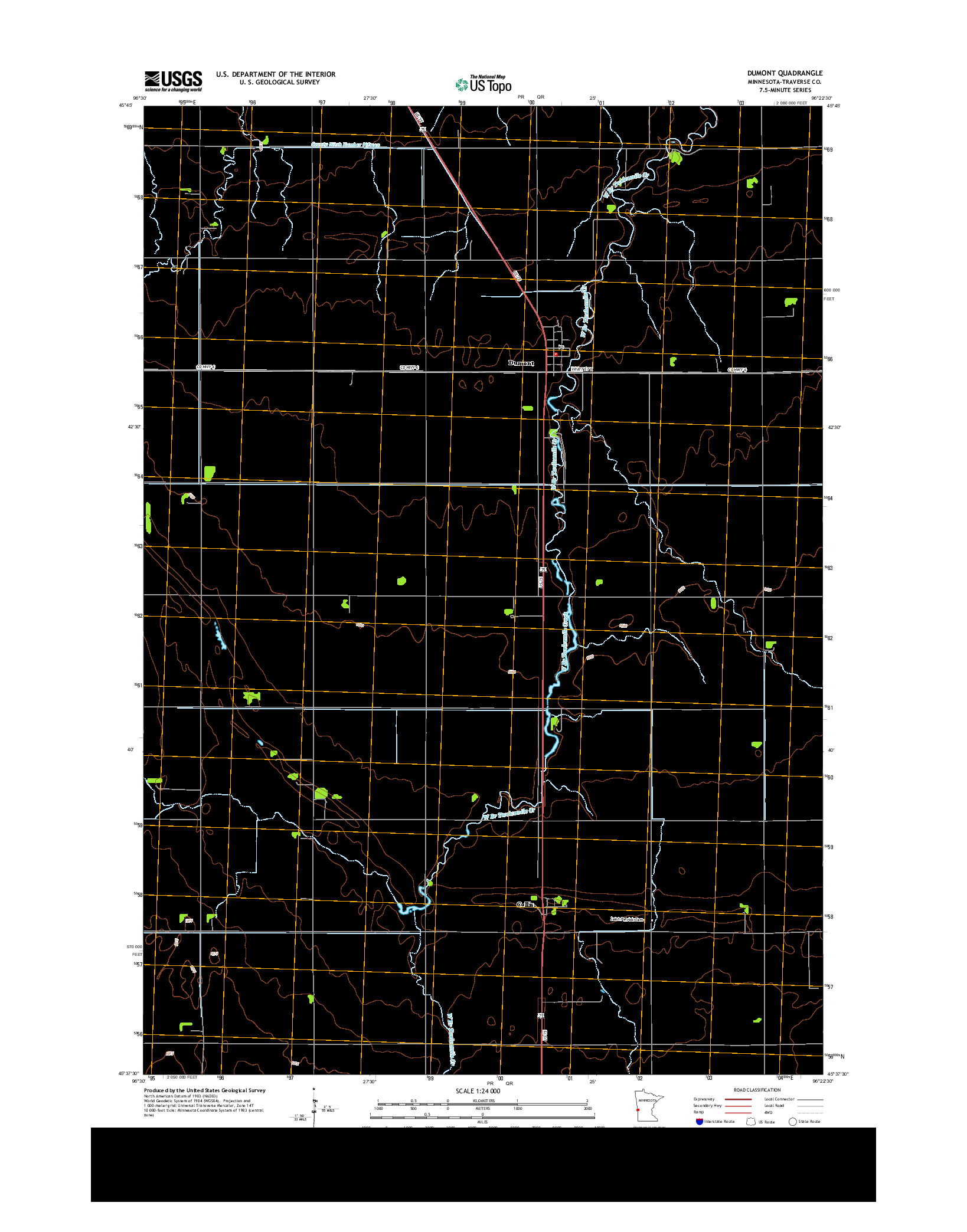 USGS US TOPO 7.5-MINUTE MAP FOR DUMONT, MN 2013