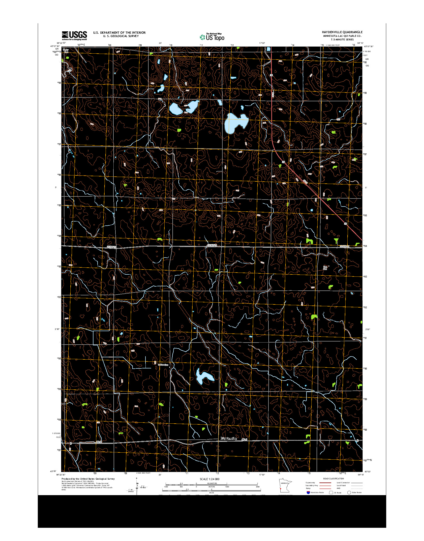 USGS US TOPO 7.5-MINUTE MAP FOR HAYDENVILLE, MN 2013